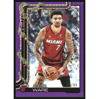 2025-26 Topps Holiday Purple Glitter Holiday #H59 Kel'el Ware