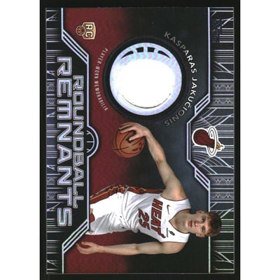 2025-26 Topps Rookie Roundball Remnants Rainbow Foilboard #RRRKJ Kasparas Jakucionis