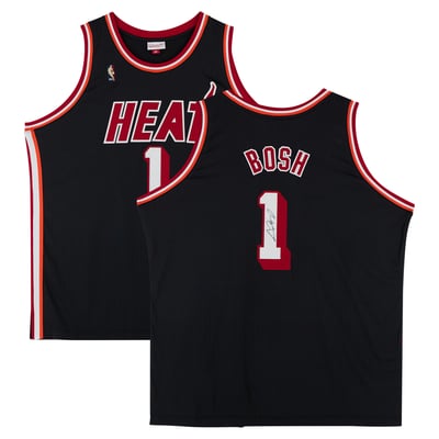 Chris Bosh Miami Heat Autographed Fanatics Authentic Mitchell & Ness 2013 Black Authentic Jersey