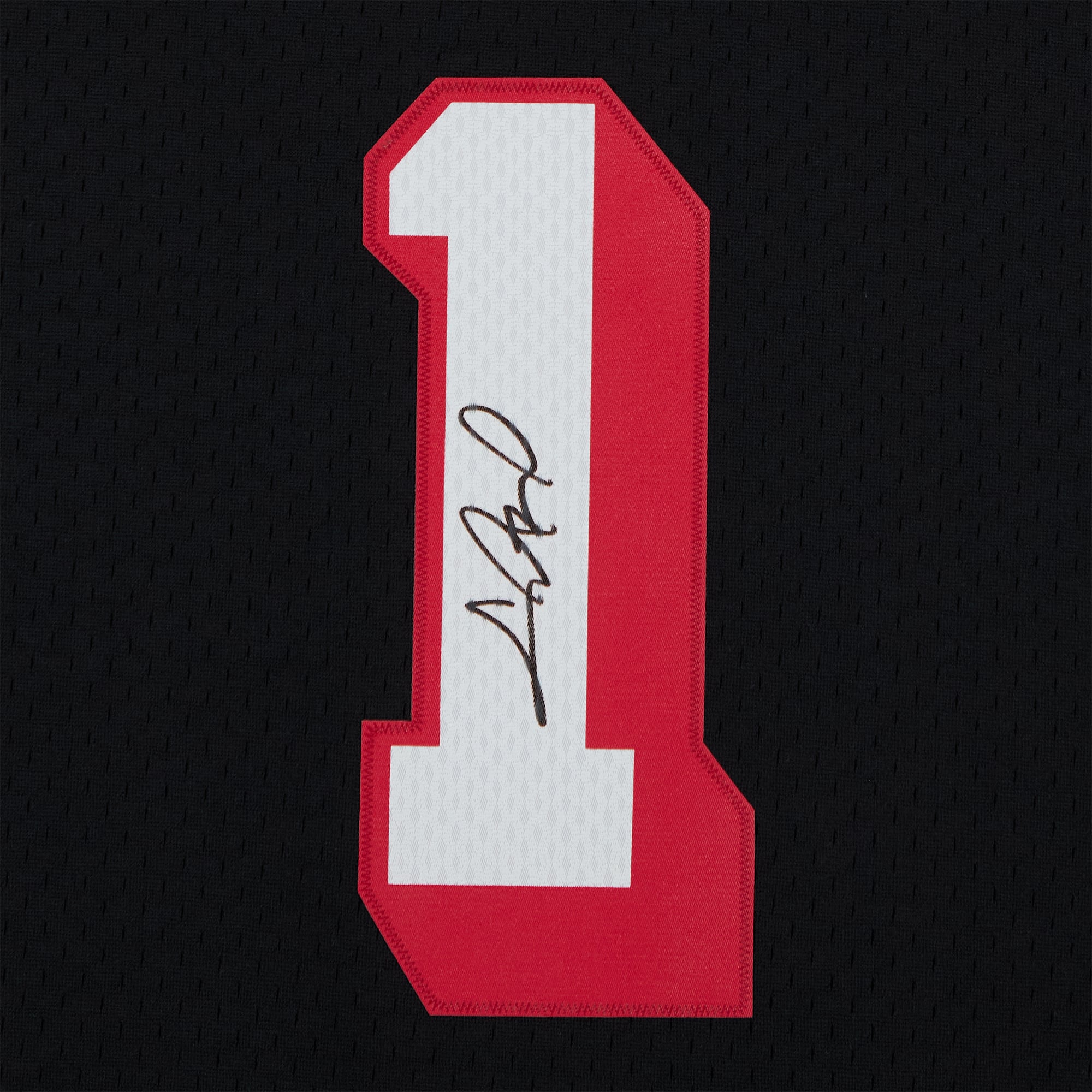 Maillot Swingman noir Mitchell & Ness Hardwood Classics 2013-14 autographié par Chris Bosh (Miami Heat)