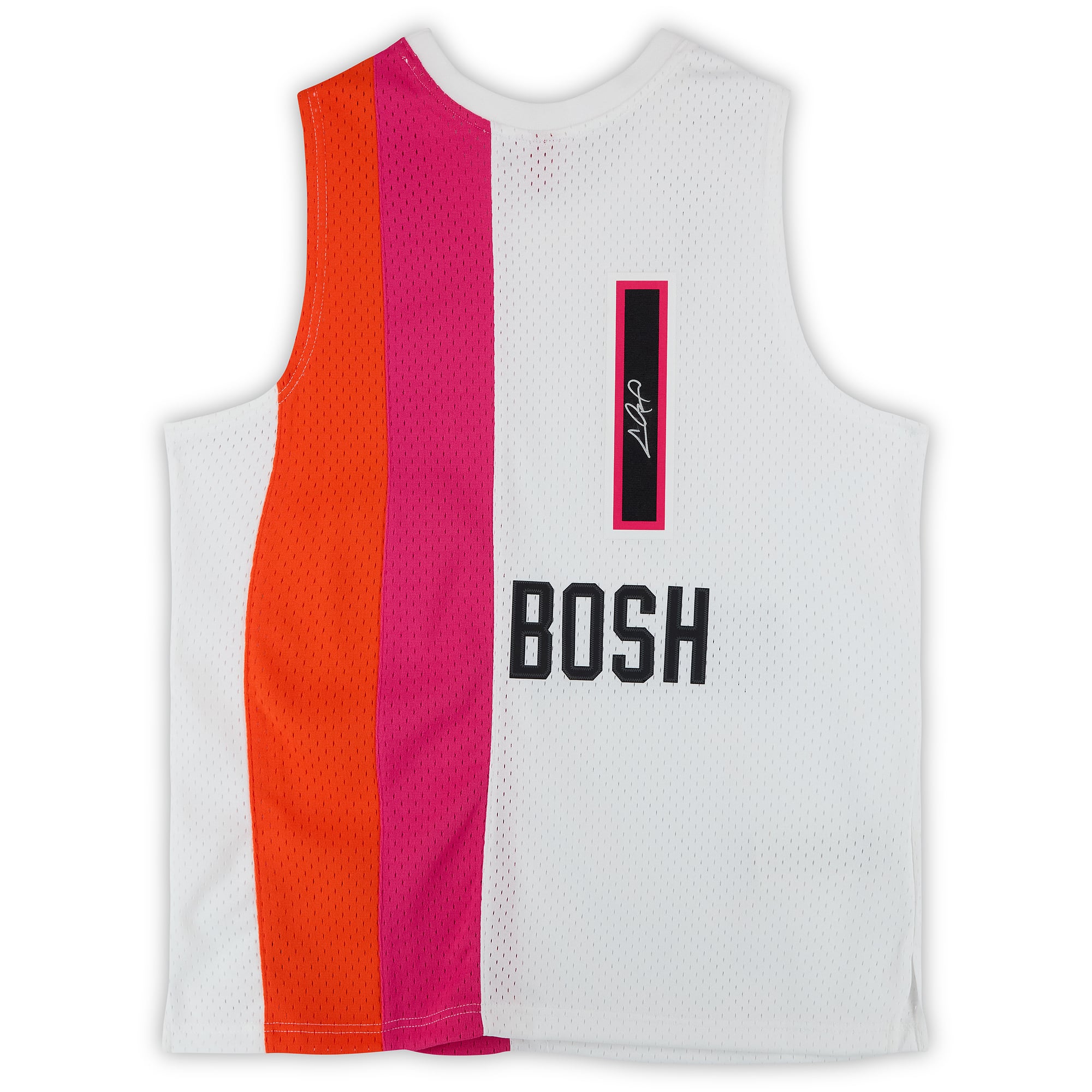 Chris Bosh Miami Heat Autographed White Mitchell & Ness 2011 Swingman Jersey