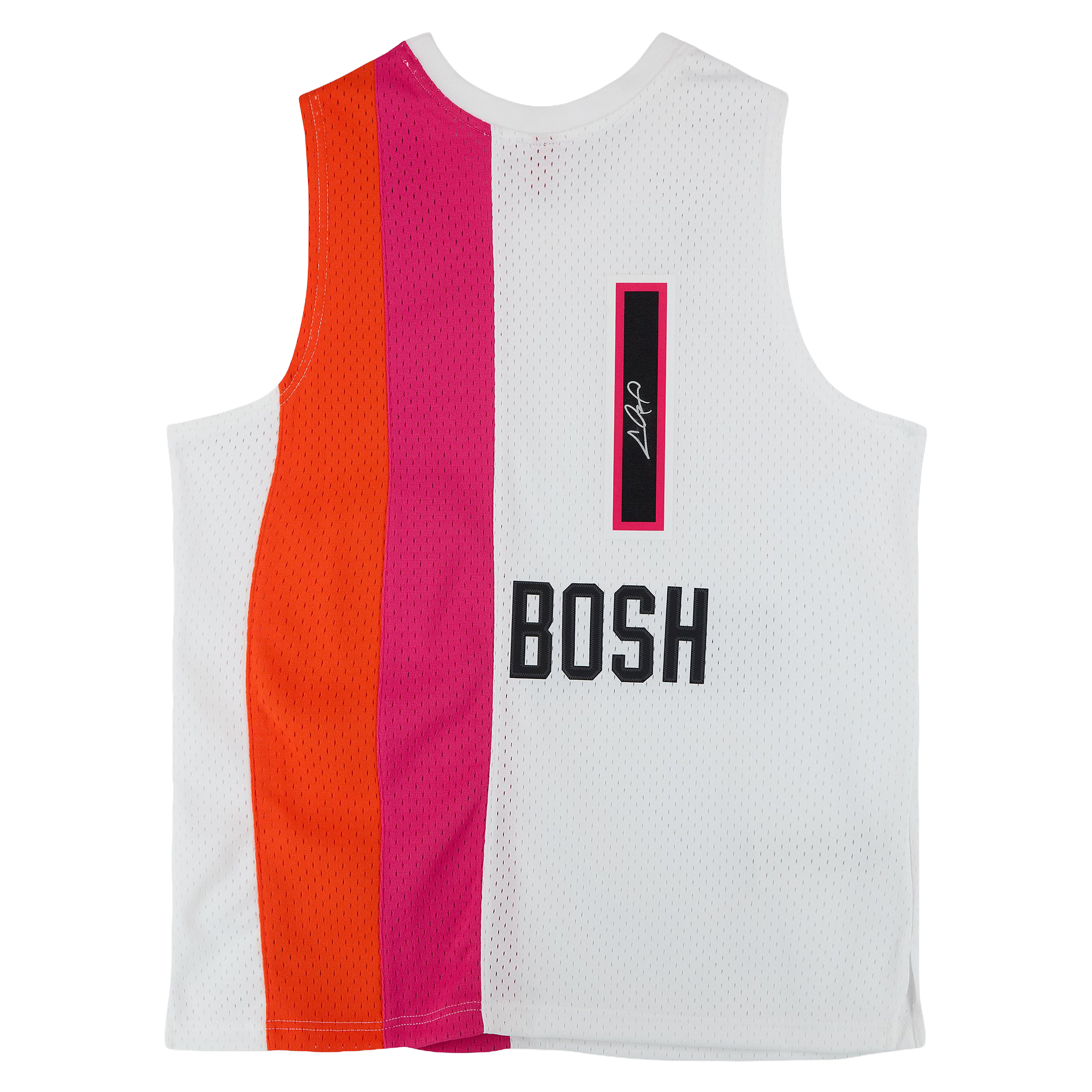Chris Bosh Miami Heat Autographed White Mitchell & Ness 2011 Swingman Jersey