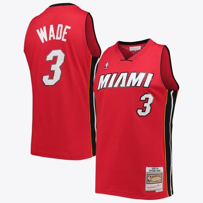 Dwyane Wade Miami Heat 2005 Mitchell & Ness Red Alternate Hardwood Classics Swingman Jersey