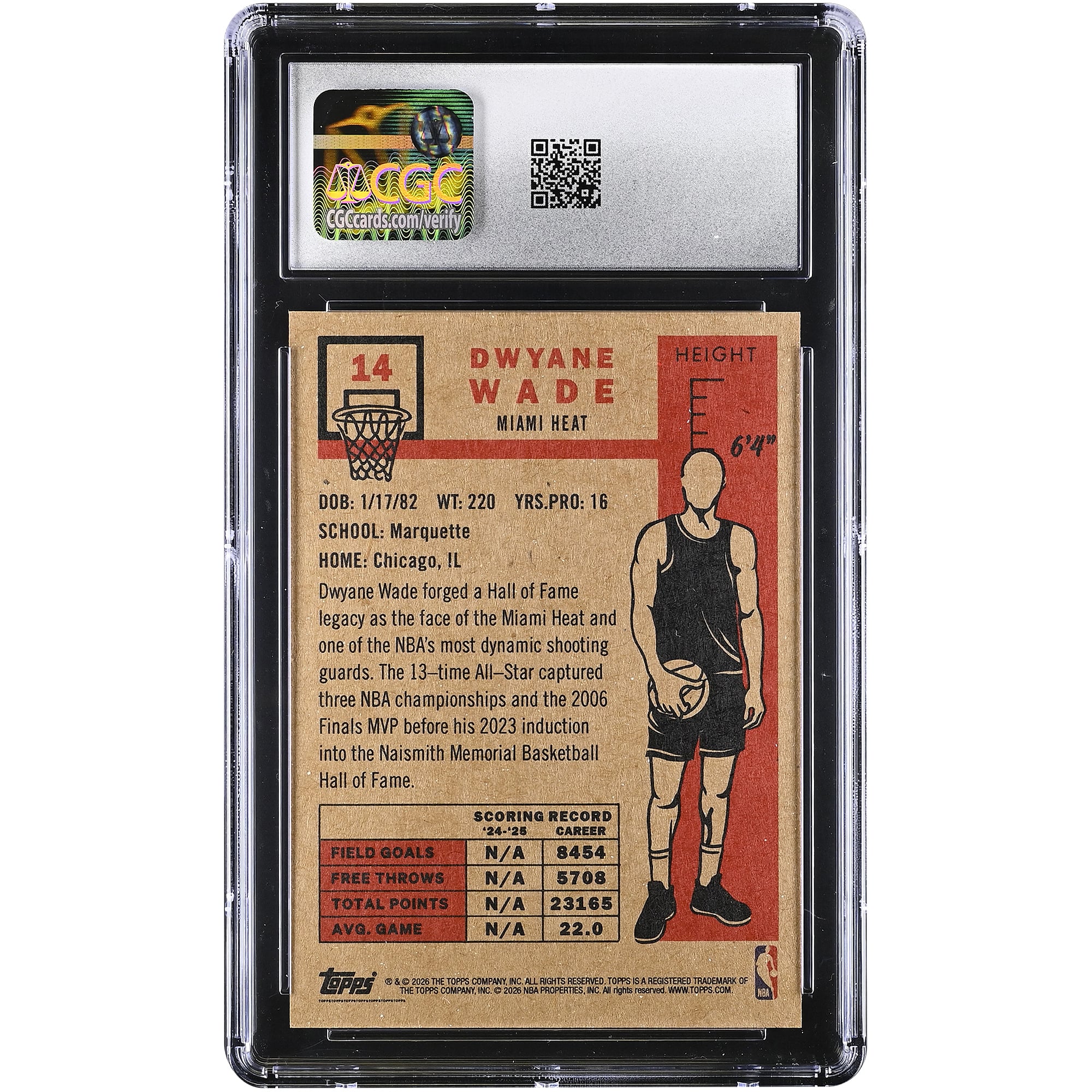 Dwyane Wade Miami Heat 2025-26 Topps Living Set #14 CGC Authenticated Card