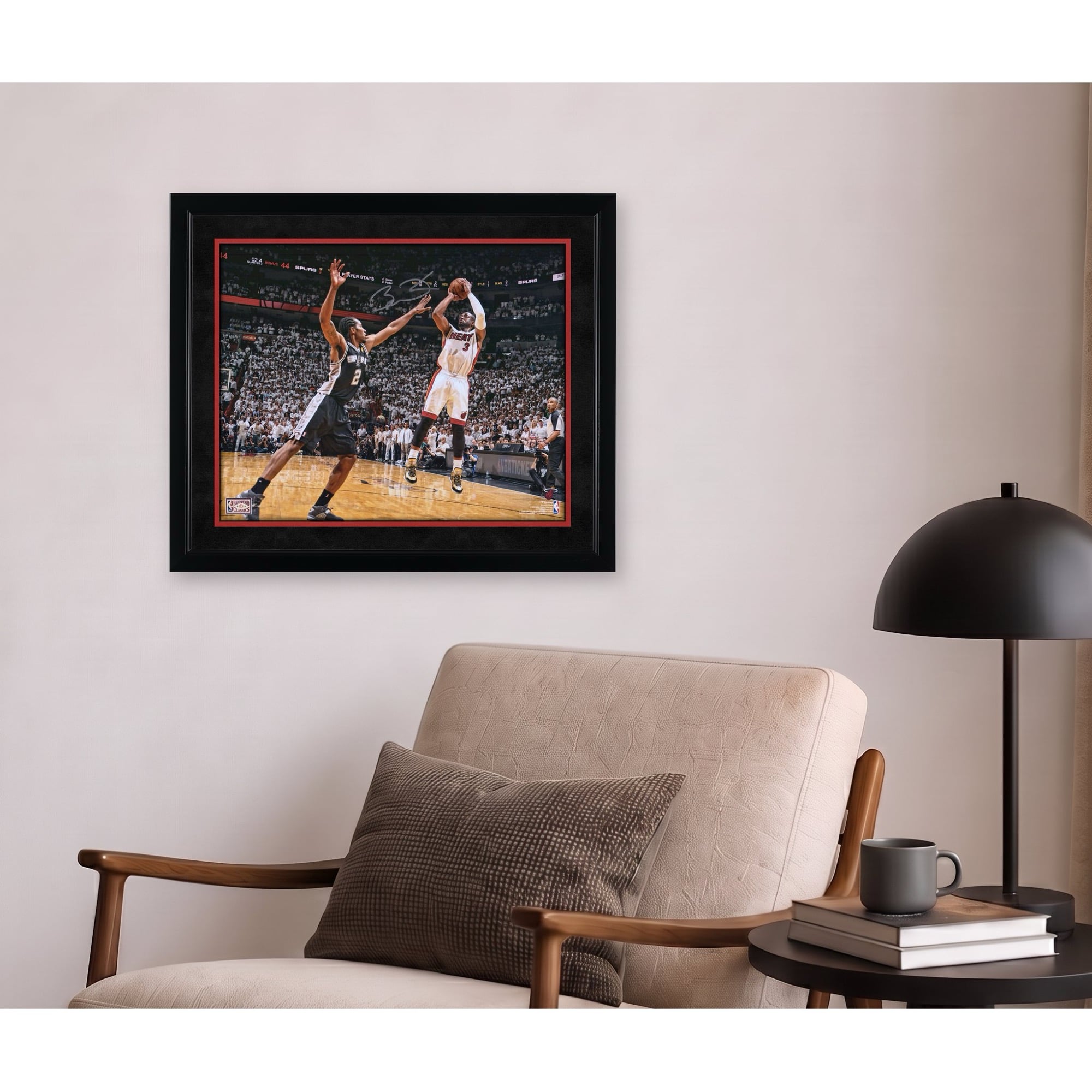 Dwyane Wade Miami Heat Autographed 16" x 20" 2013 NBA Finals Shot vs. San Antonio Spurs Photograph