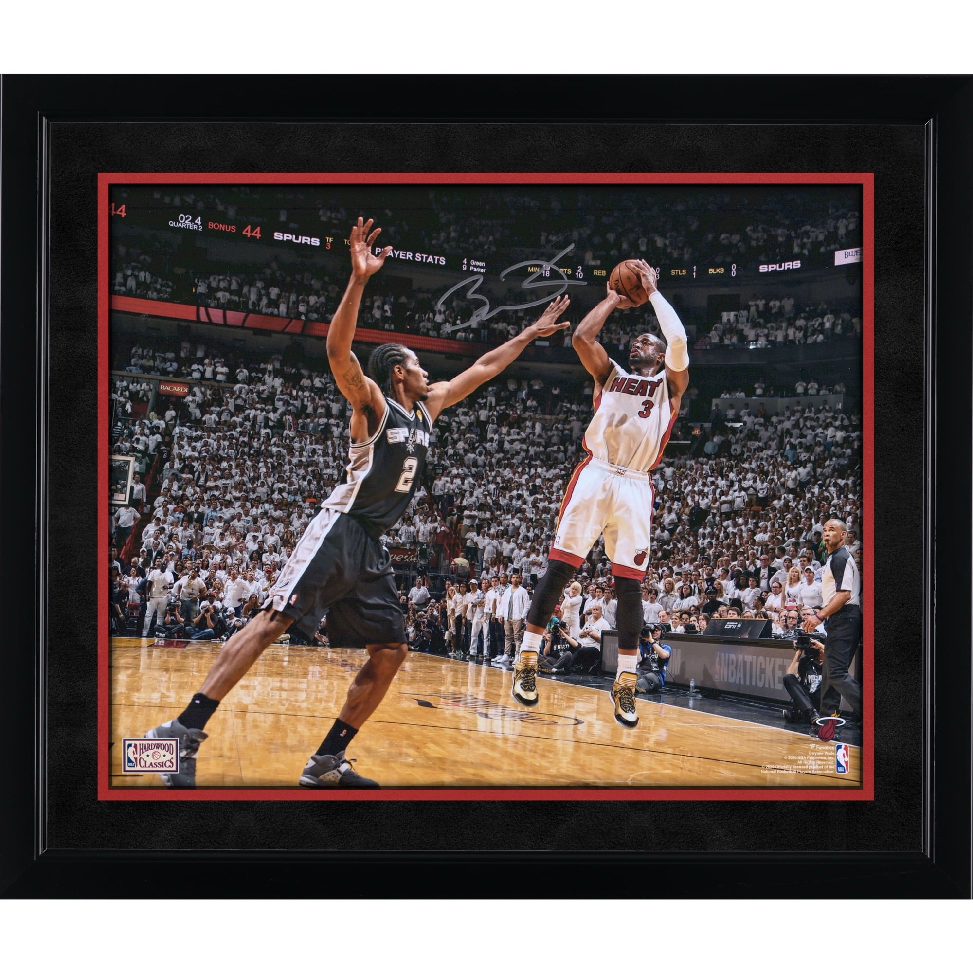Dwyane Wade Miami Heat Autographed 16" x 20" 2013 NBA Finals Shot vs. San Antonio Spurs Photograph