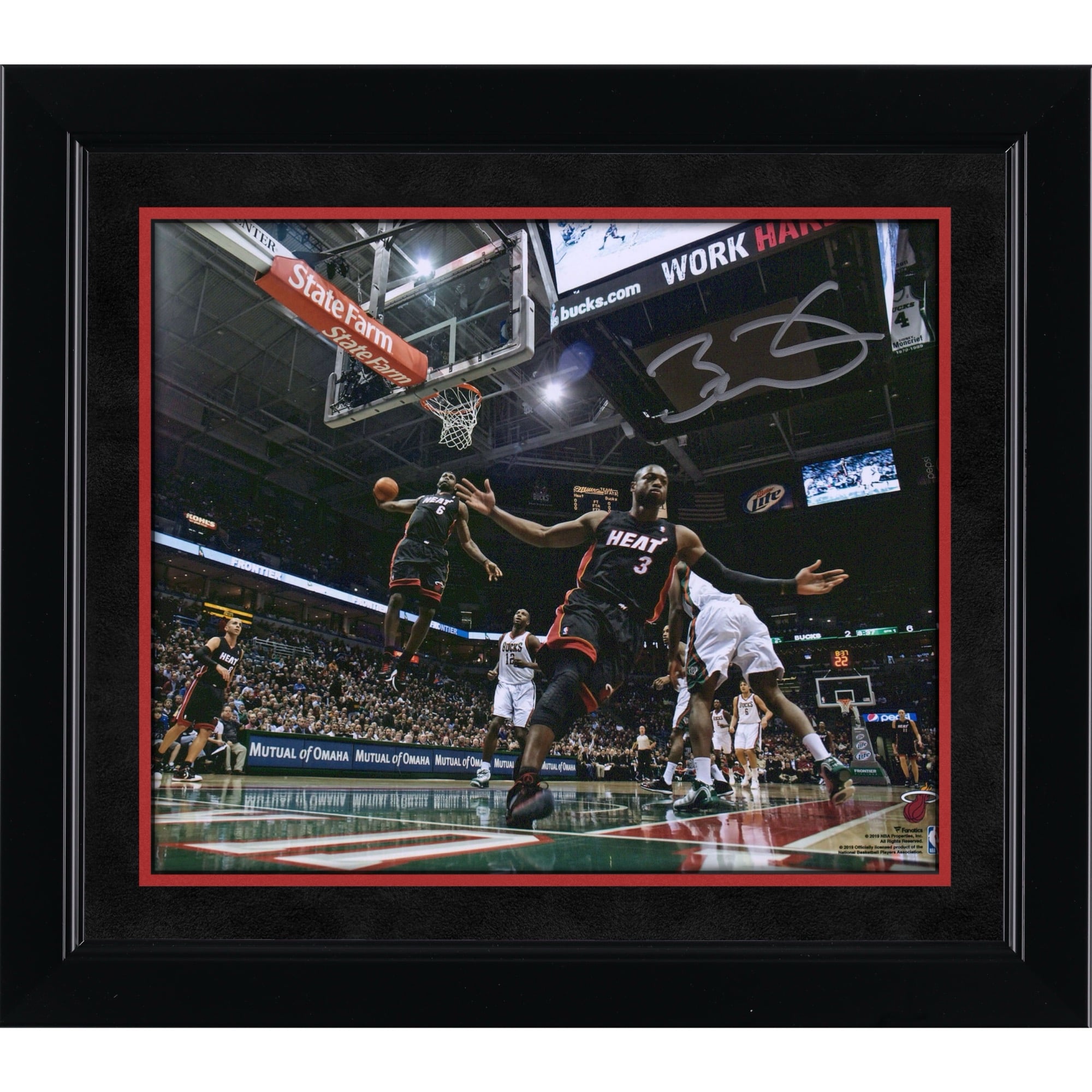 Dwyane Wade Miami Heat Autographed 8" x 10" Alley-Oop to Lebron James Photograph