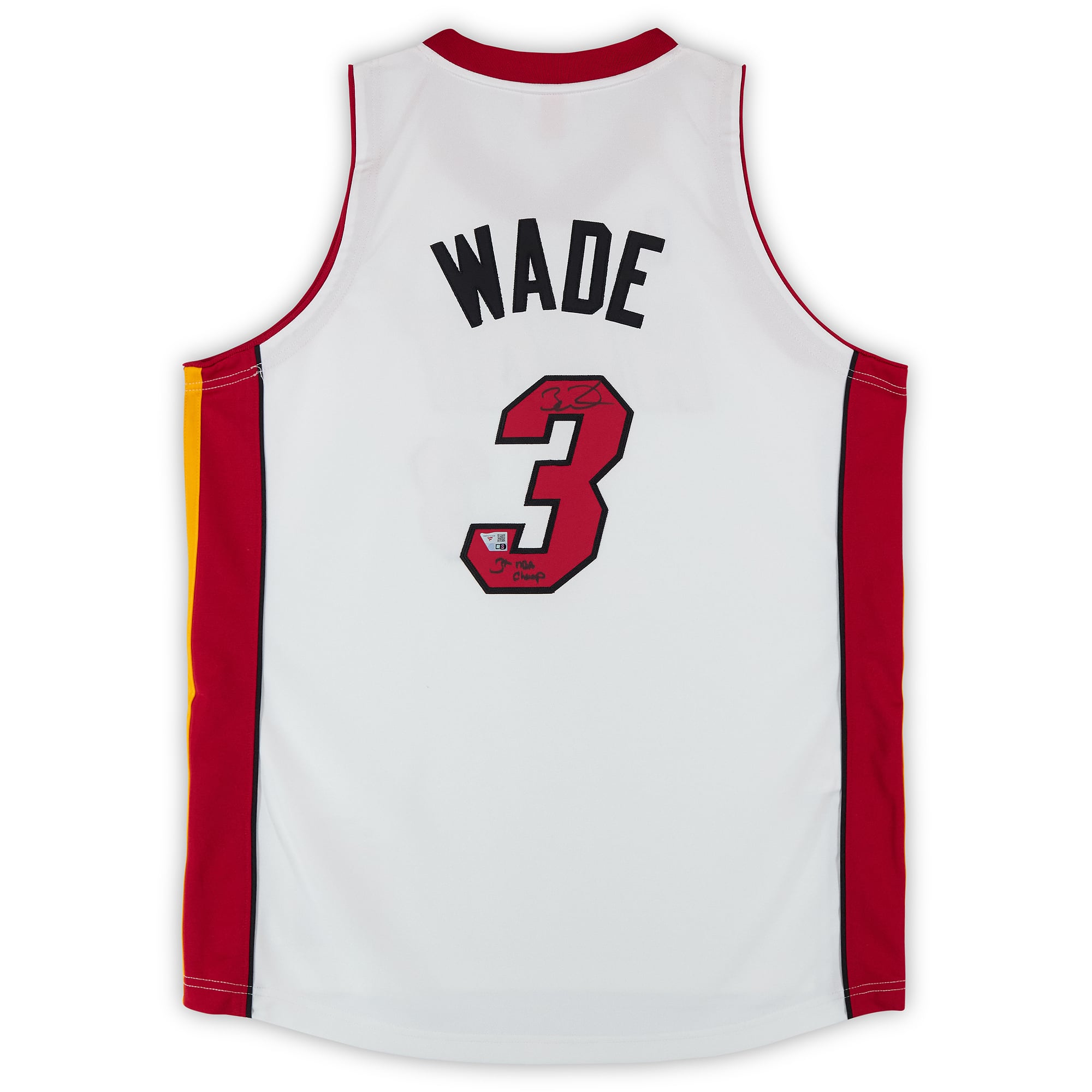 Dwyane Wade Miami Heat Autographed White Mitchell & Ness 2005 Finals Authentic Jersey with "3x NBA Champ" Inscription