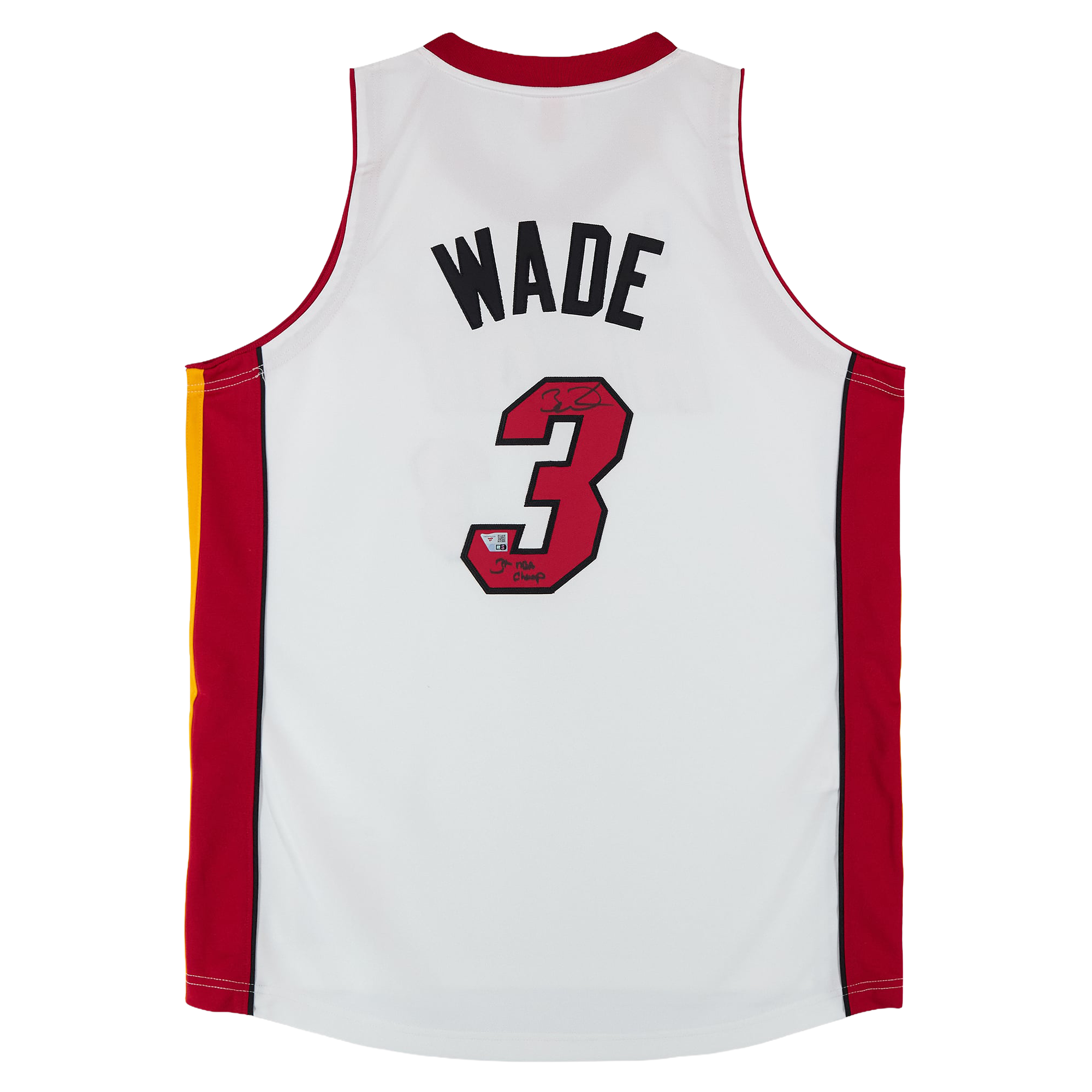Dwyane Wade Miami Heat Autographed White Mitchell & Ness 2005 Finals Authentic Jersey with "3x NBA Champ" Inscription