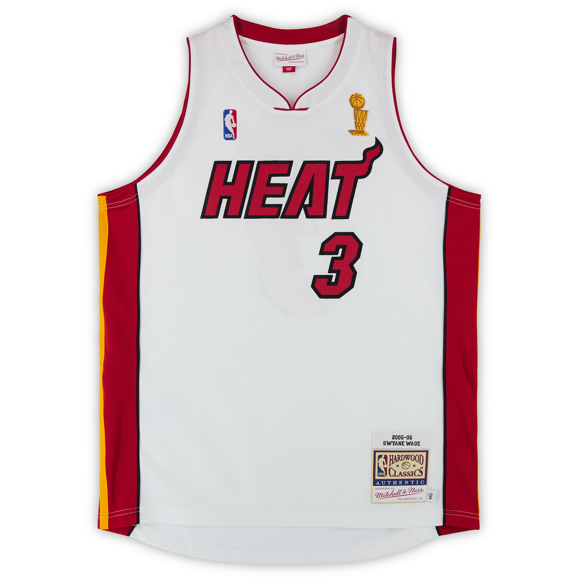 Dwyane Wade Miami Heat Autographed White Mitchell & Ness 2005 Finals Authentic Jersey