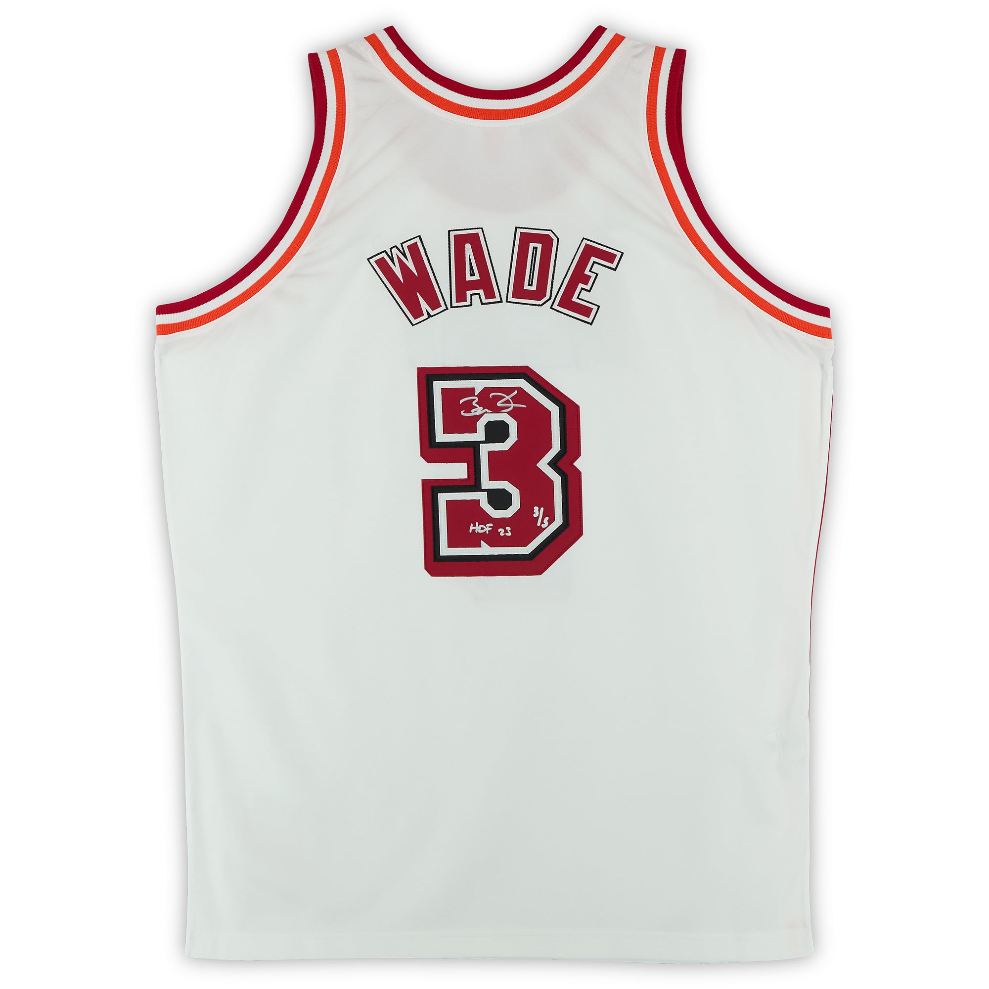 Dwyane Wade Miami Heat Autographed White Mitchell & Ness Hardwood Classics 2007 Authentic Jersey with "HOF 23" Inscription