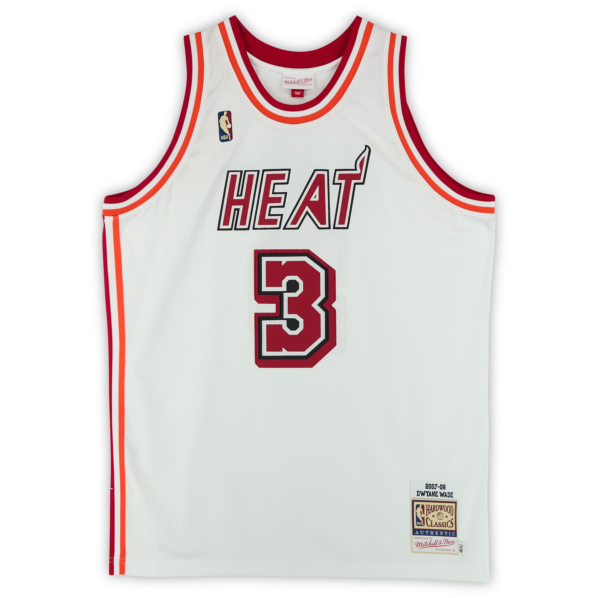 Dwyane Wade Miami Heat Autographed White Mitchell & Ness Hardwood Classics 2007 Authentic Jersey with "HOF 23" Inscription