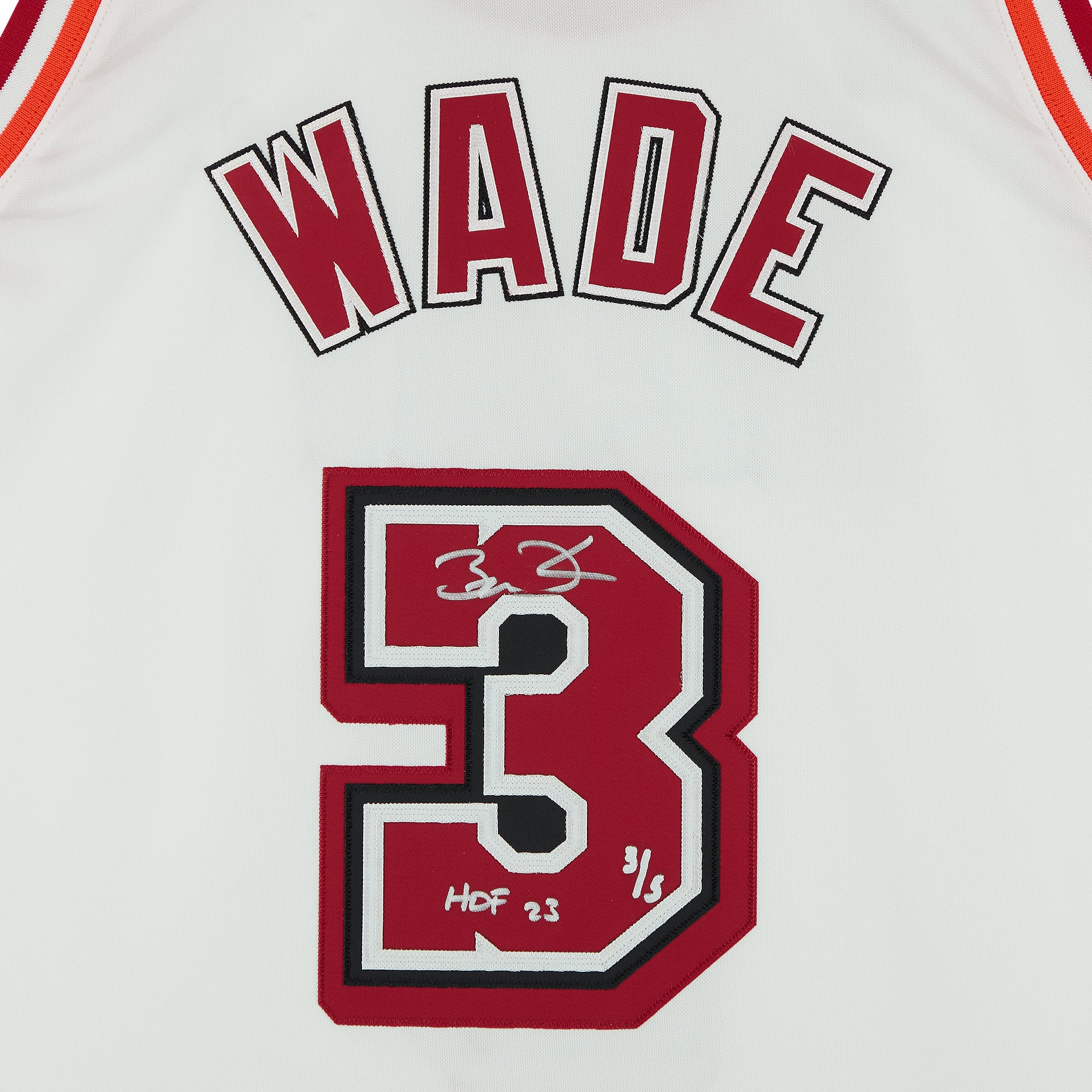 Dwyane Wade Miami Heat Autographed White Mitchell & Ness Hardwood Classics 2007 Authentic Jersey with "HOF 23" Inscription