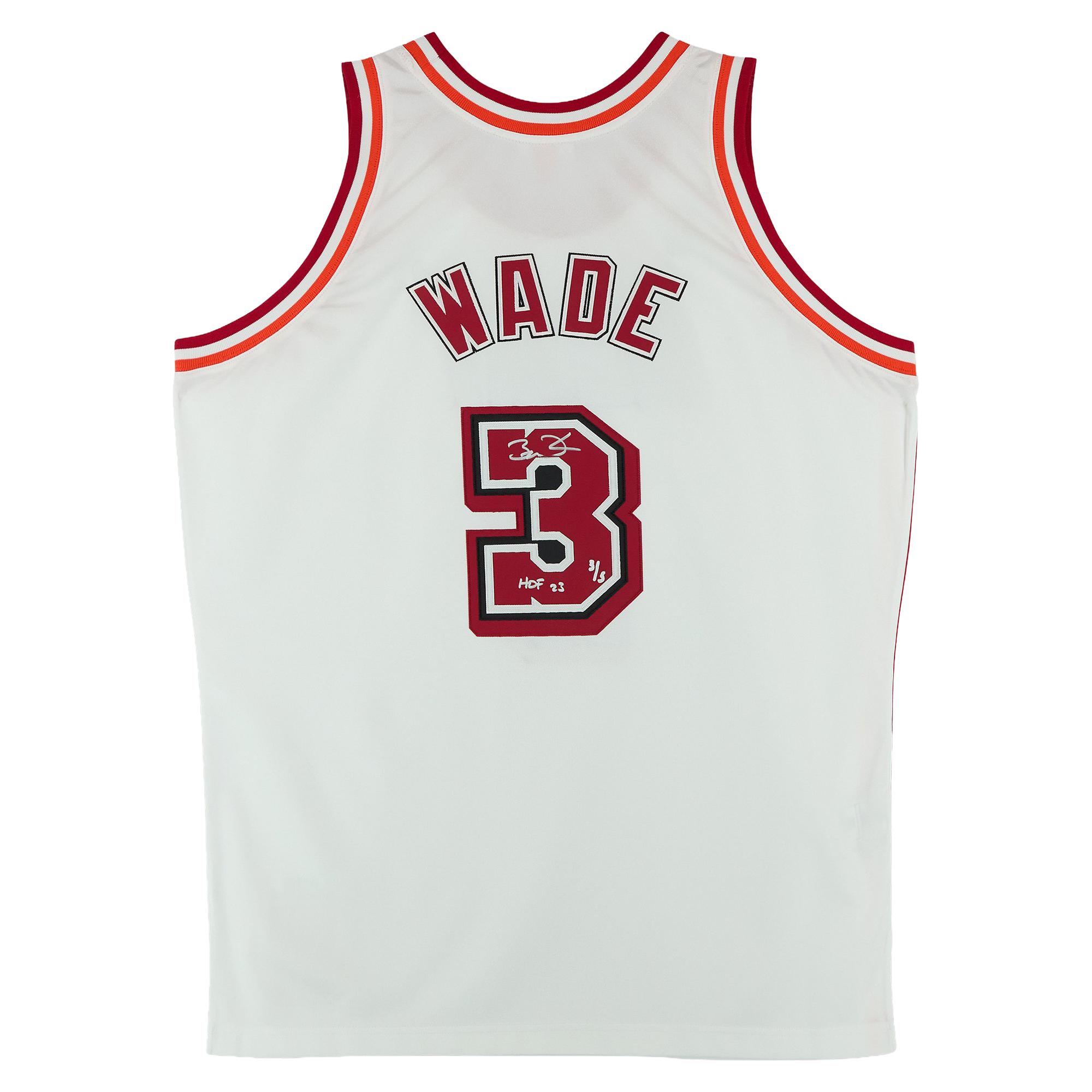 Dwyane Wade Miami Heat Autographed White Mitchell & Ness Hardwood Classics 2007 Authentic Jersey with "HOF 23" Inscription