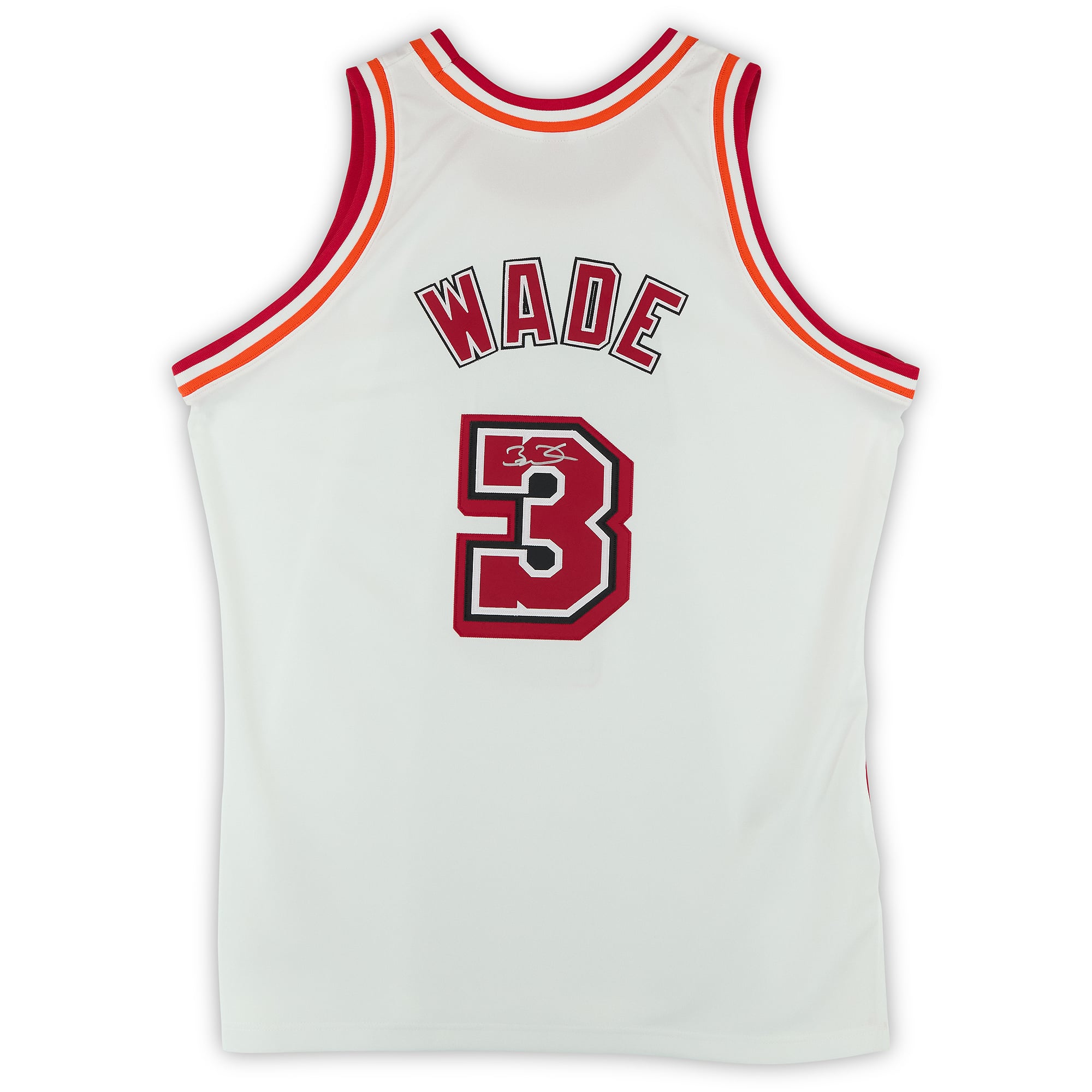 Dwyane Wade Miami Heat Autographed White Mitchell & Ness Hardwood Classics 2007 Authentic Jersey