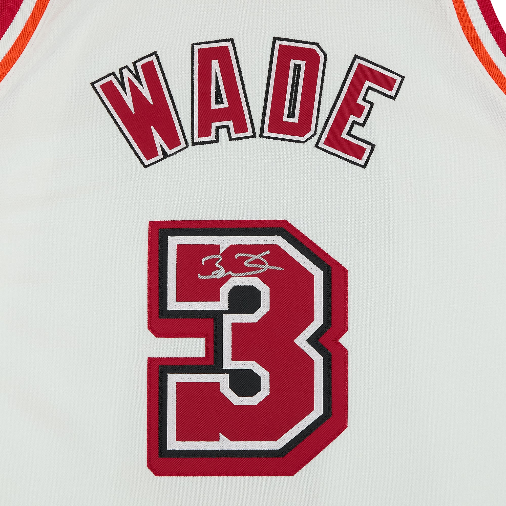 Dwyane Wade Miami Heat Autographed White Mitchell & Ness Hardwood Classics 2007 Authentic Jersey