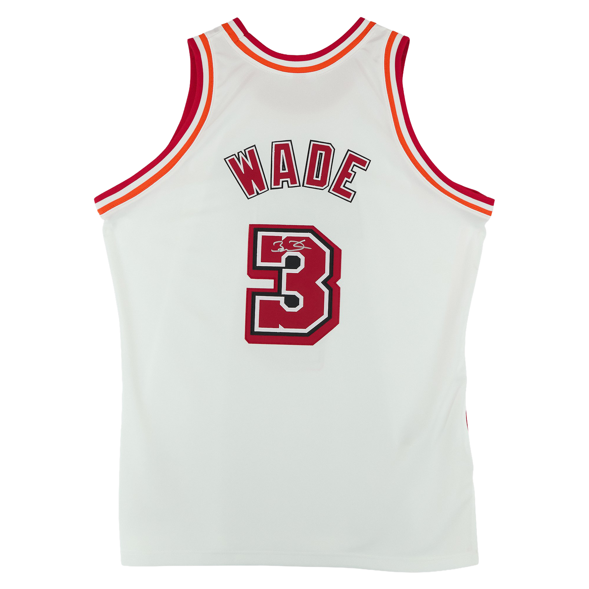 Dwyane Wade Miami Heat Autographed White Mitchell & Ness Hardwood Classics 2007 Authentic Jersey