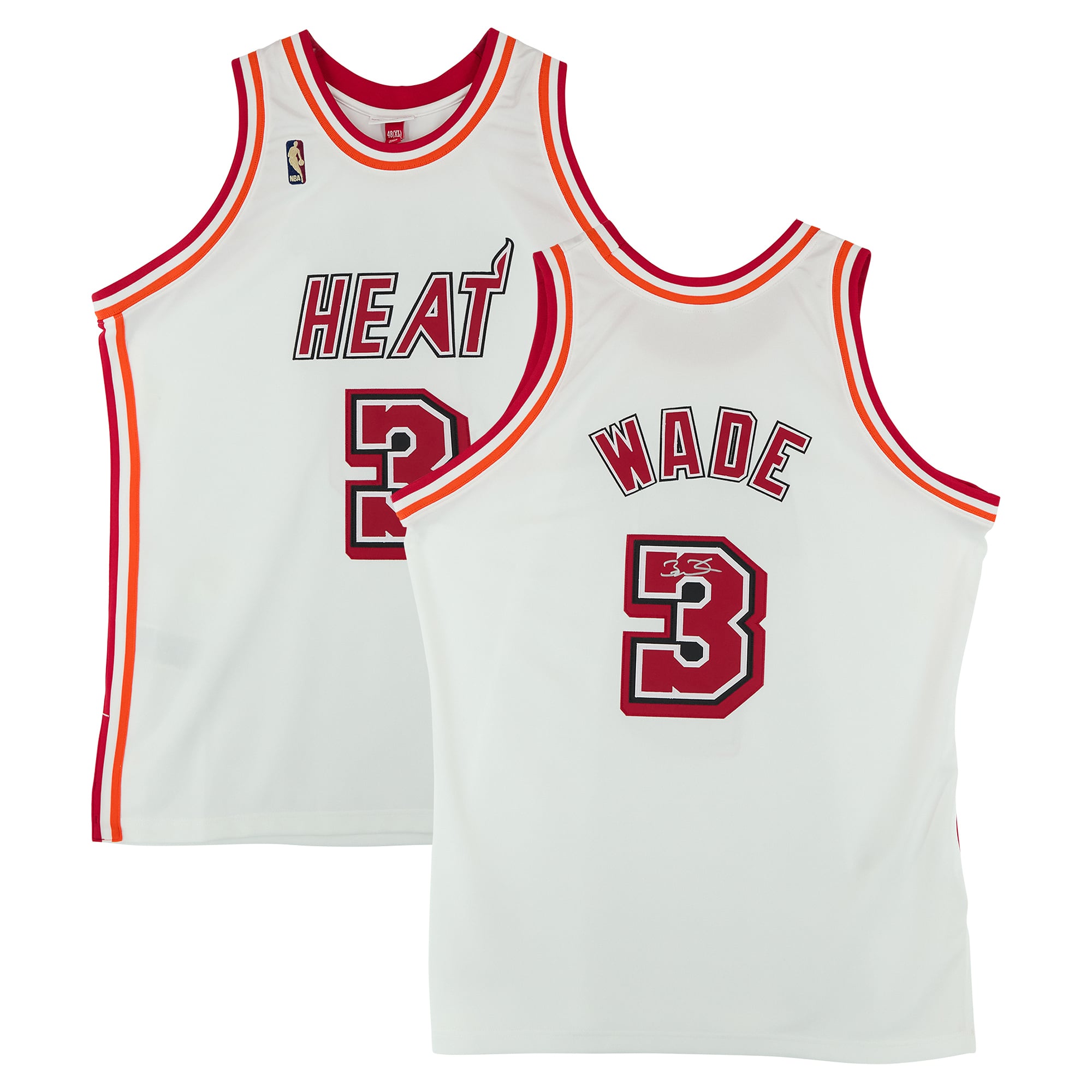 Dwyane Wade Miami Heat Autographed White Mitchell & Ness Hardwood Classics 2007 Authentic Jersey