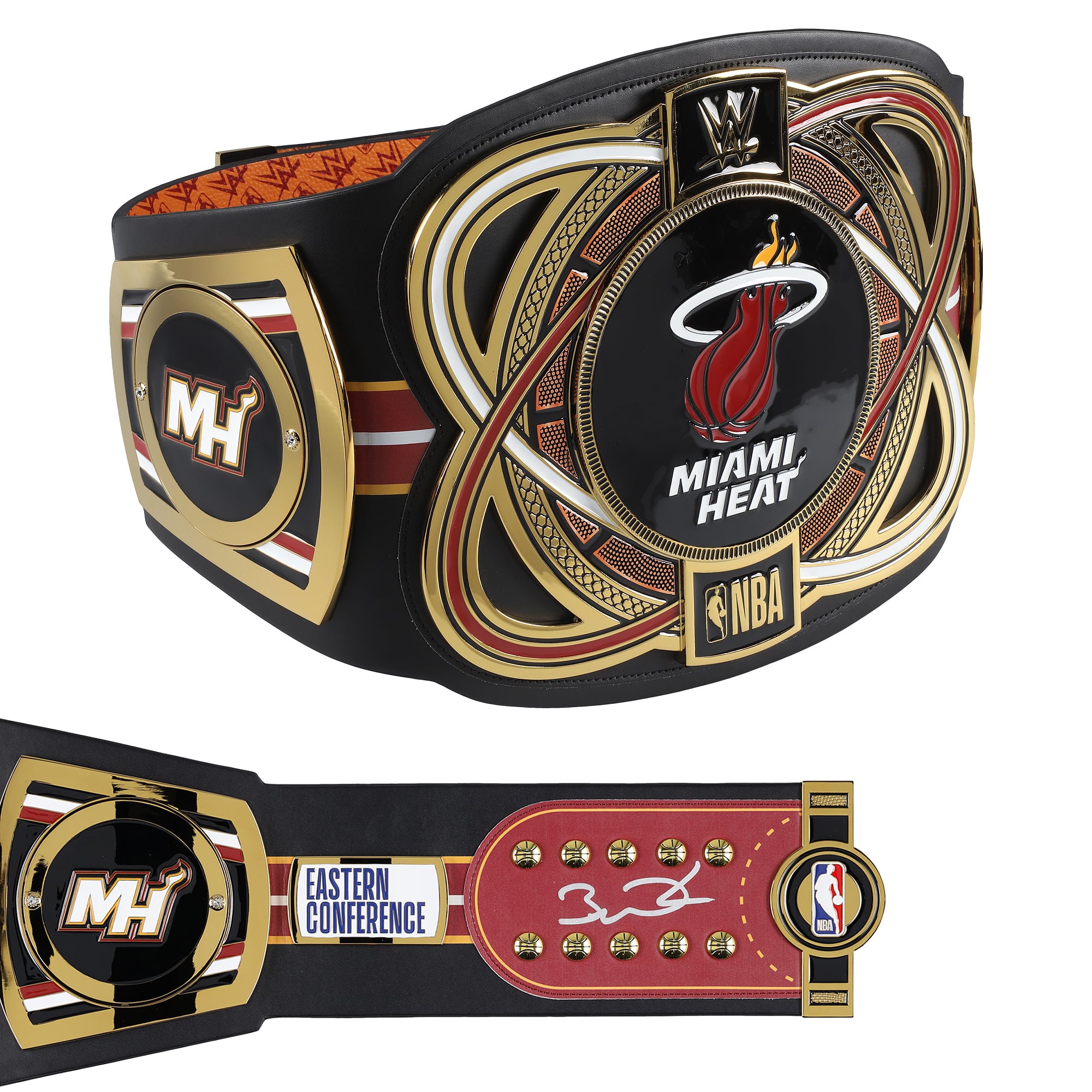 Dwyane Wade Miami Heat Autographed WWE Legacy Title Belt