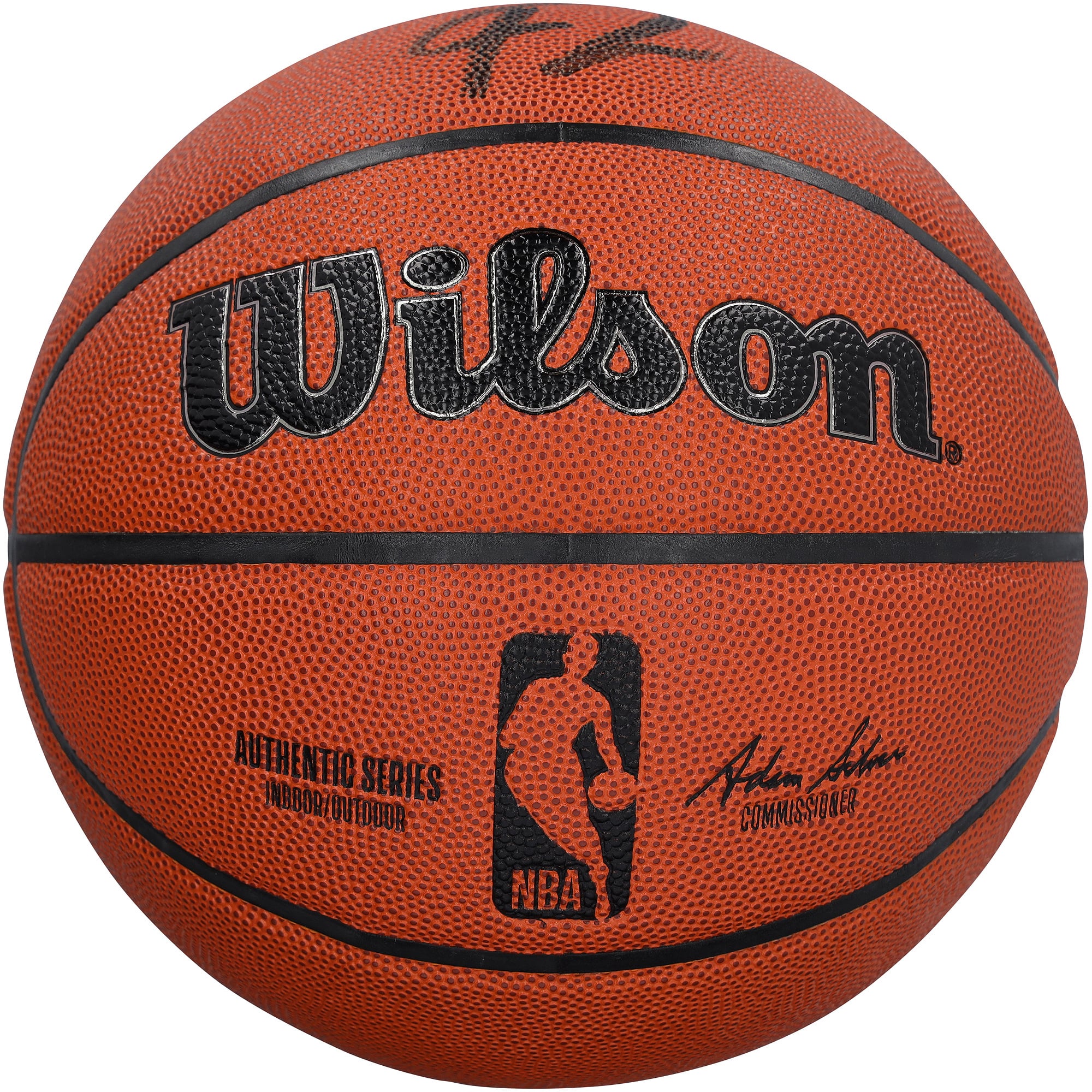 Ballon de basket-ball Wilson Authentic Series autographié par Giannis Antetokounmpo, Miami Heat, pour intérieur/extérieur