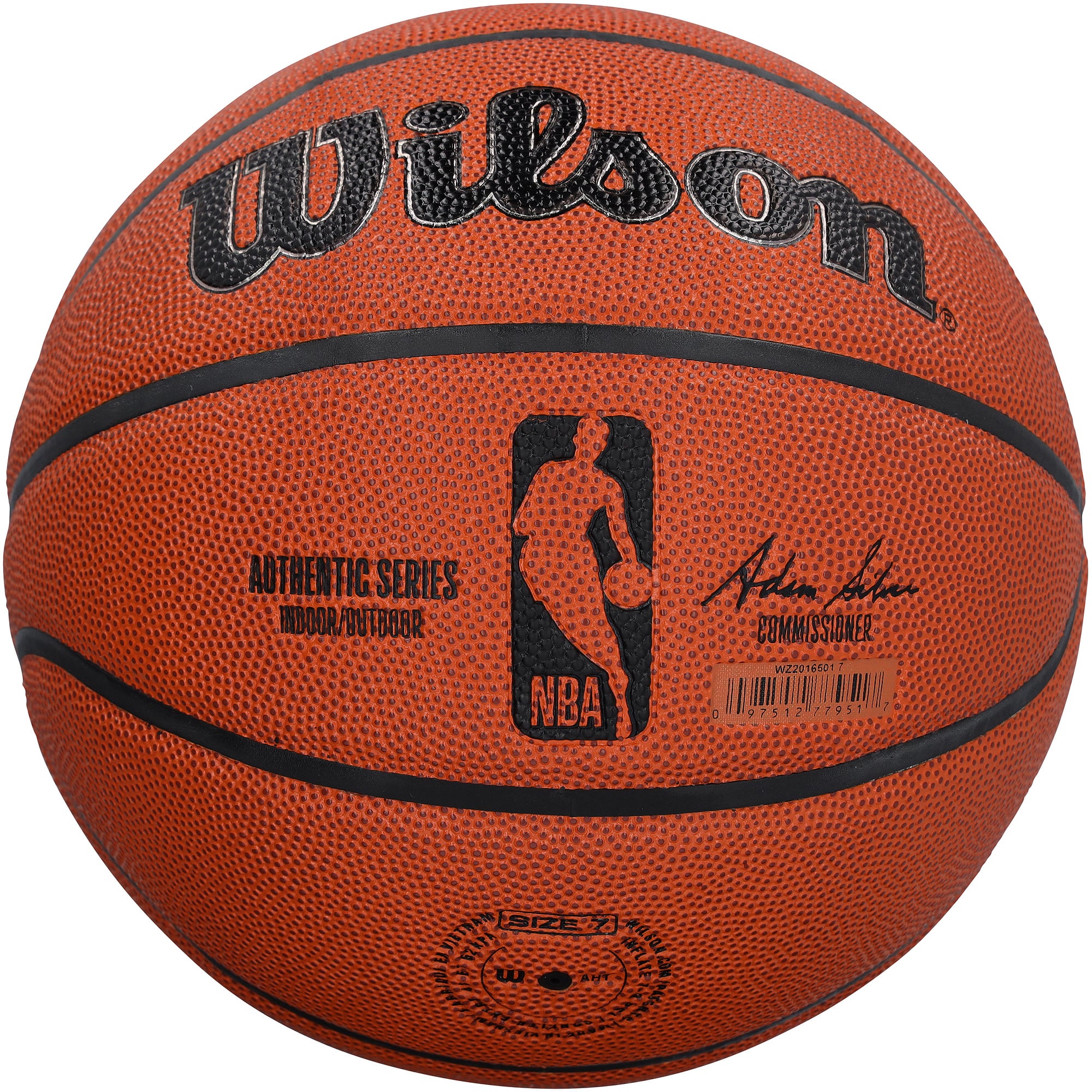 Ballon de basket-ball Wilson Authentic Series autographié par Giannis Antetokounmpo, Miami Heat, pour intérieur/extérieur