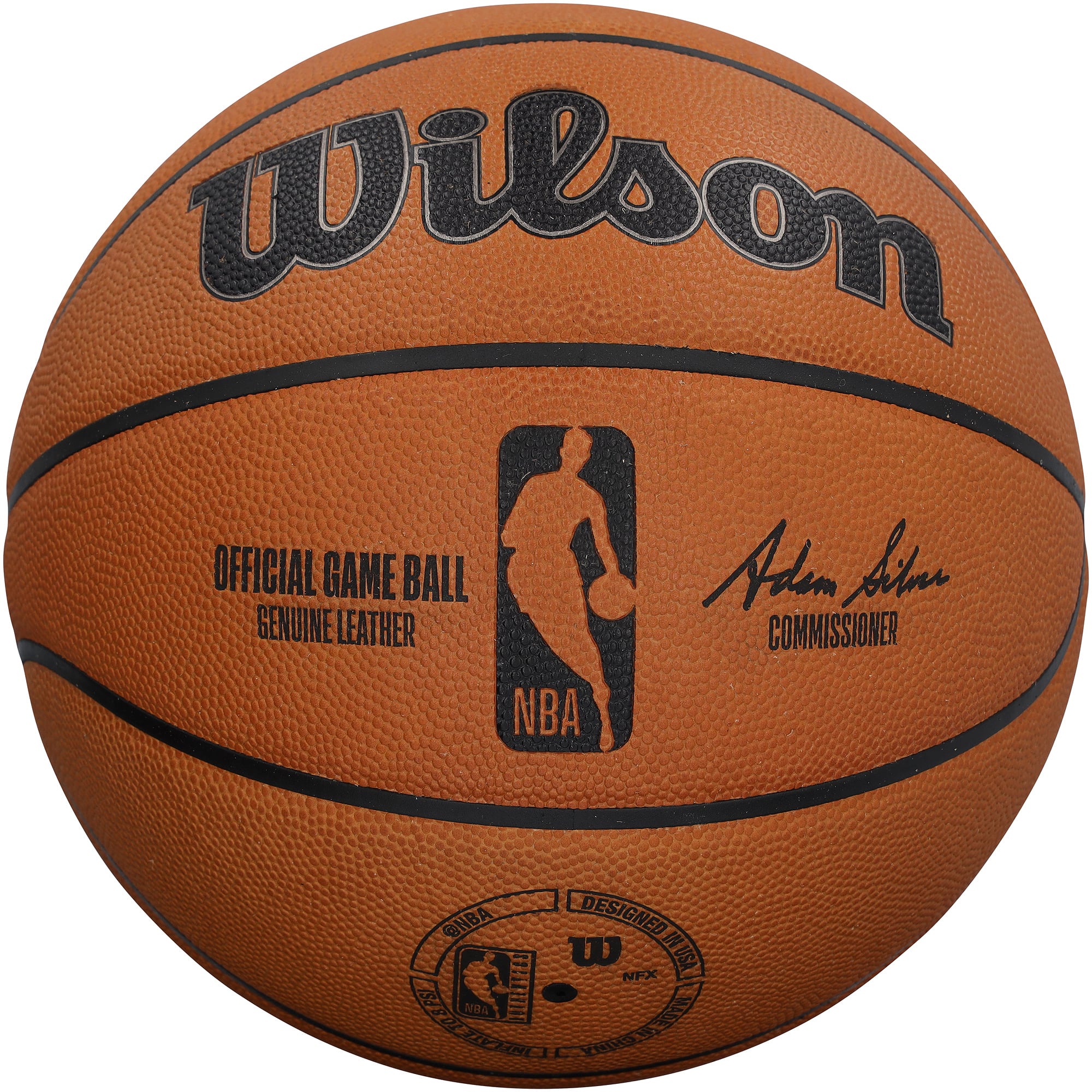 Ballon de basket officiel Wilson autographié par Giannis Antetokounmpo, Miami Heat.