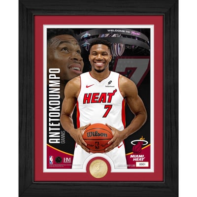 Giannis Antetokounmpo Miami Heat Highland Mint  13" x 16" Limited Edition Bronze Coin Photo Mint