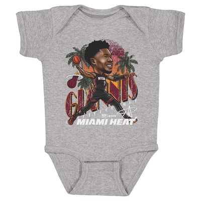 Giannis Antetokounmpo Miami Heat 500 Level Infant Cartoon Bodysuit - Heather Gray