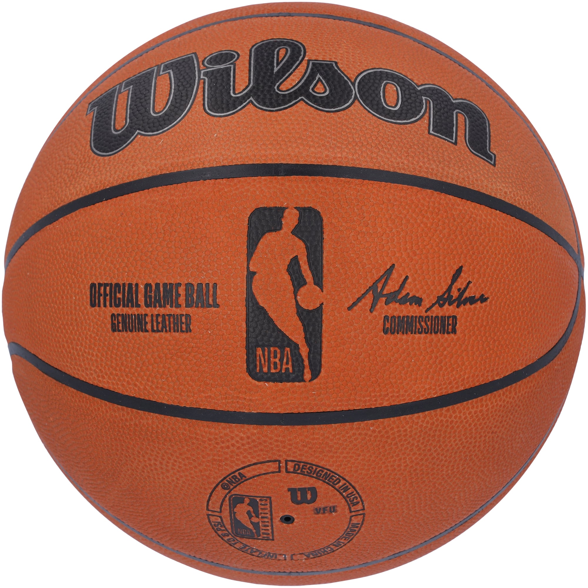 Ballon de basket officiel Wilson autographié par Klay Thompson, Miami Heat.