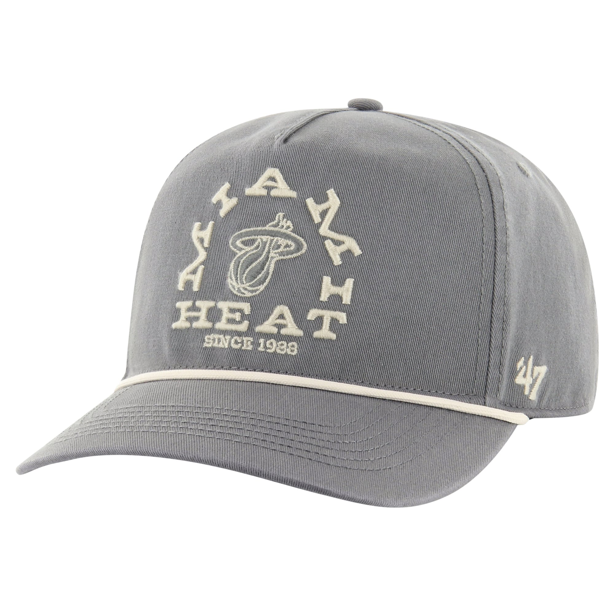 Men's Miami Heat '47 Charcoal Canyon Ranchero Hitch Adjustable Hat