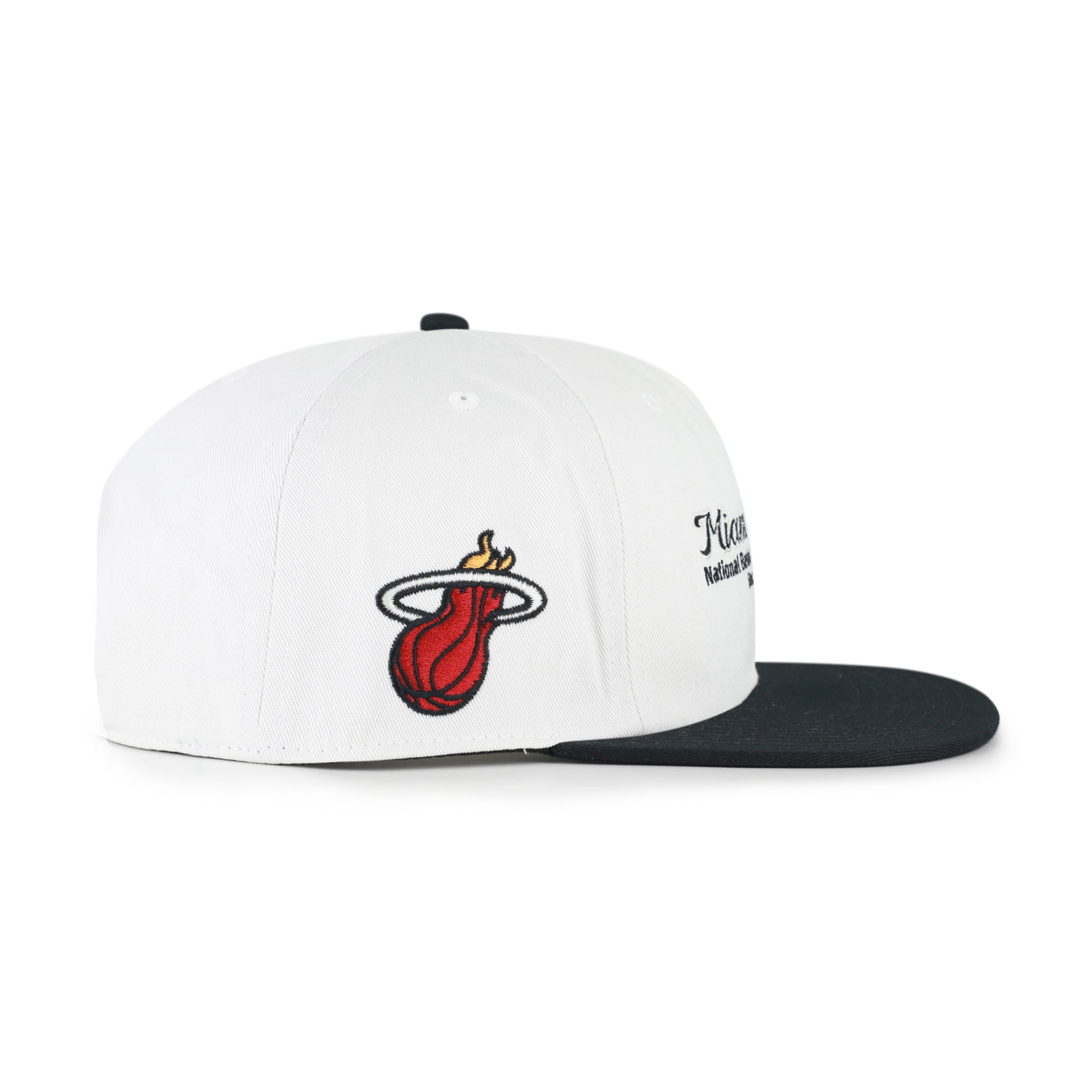 Casquette snapback capitaine Miami Heat Script Stack crème pour homme