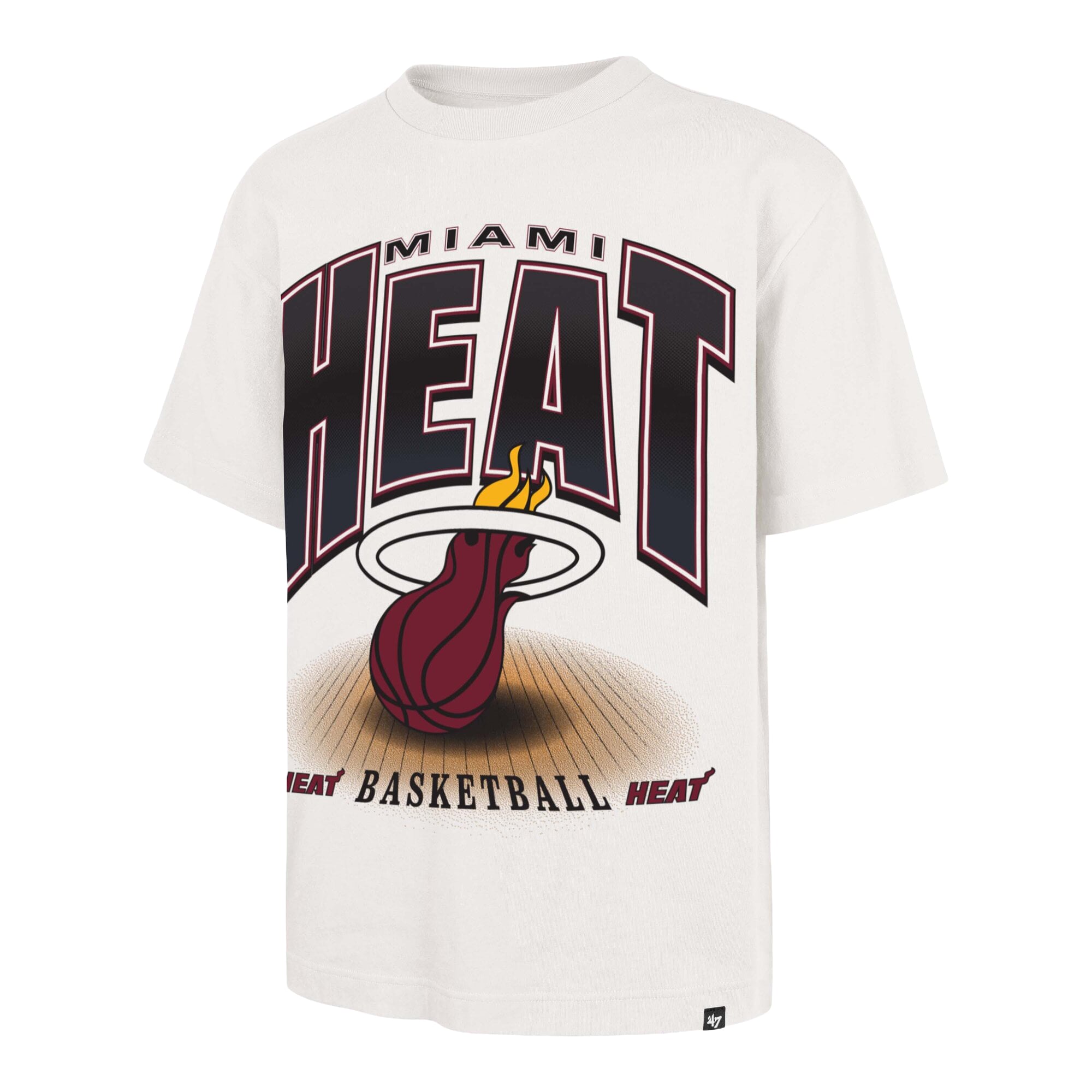 T-shirt homme '47 Cream Miami Heat Team Flex Foundation