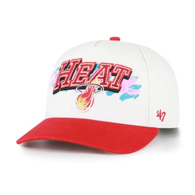  Miami Heat '47 City Paint Hitch Adjustable Hat - Cream/Red