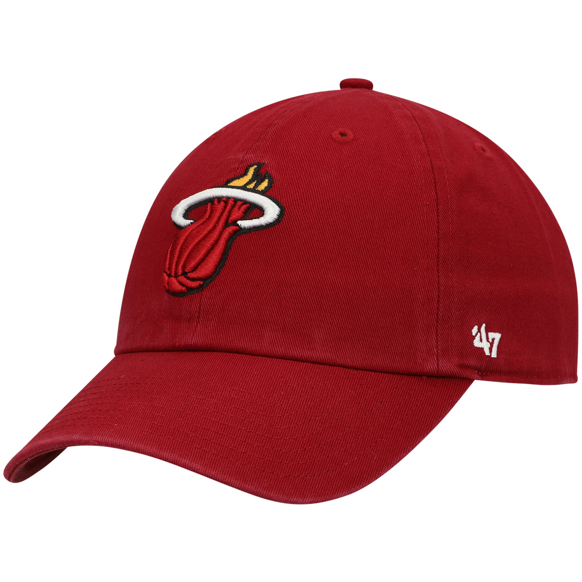 Men's Miami Heat '47 Red Core Logo Clean Up Adjustable Hat
