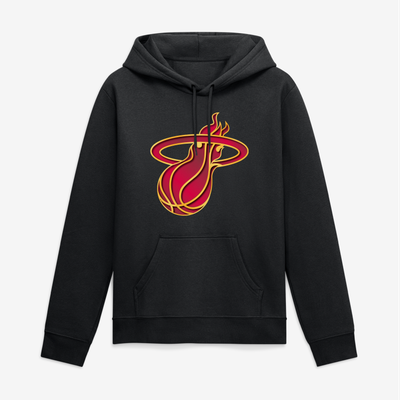 Miami Heat Big & Tall Metallic Mascot Hoodie - Black