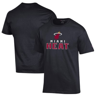 Miami Heat Champion Jersey Cotton T-Shirt - Black