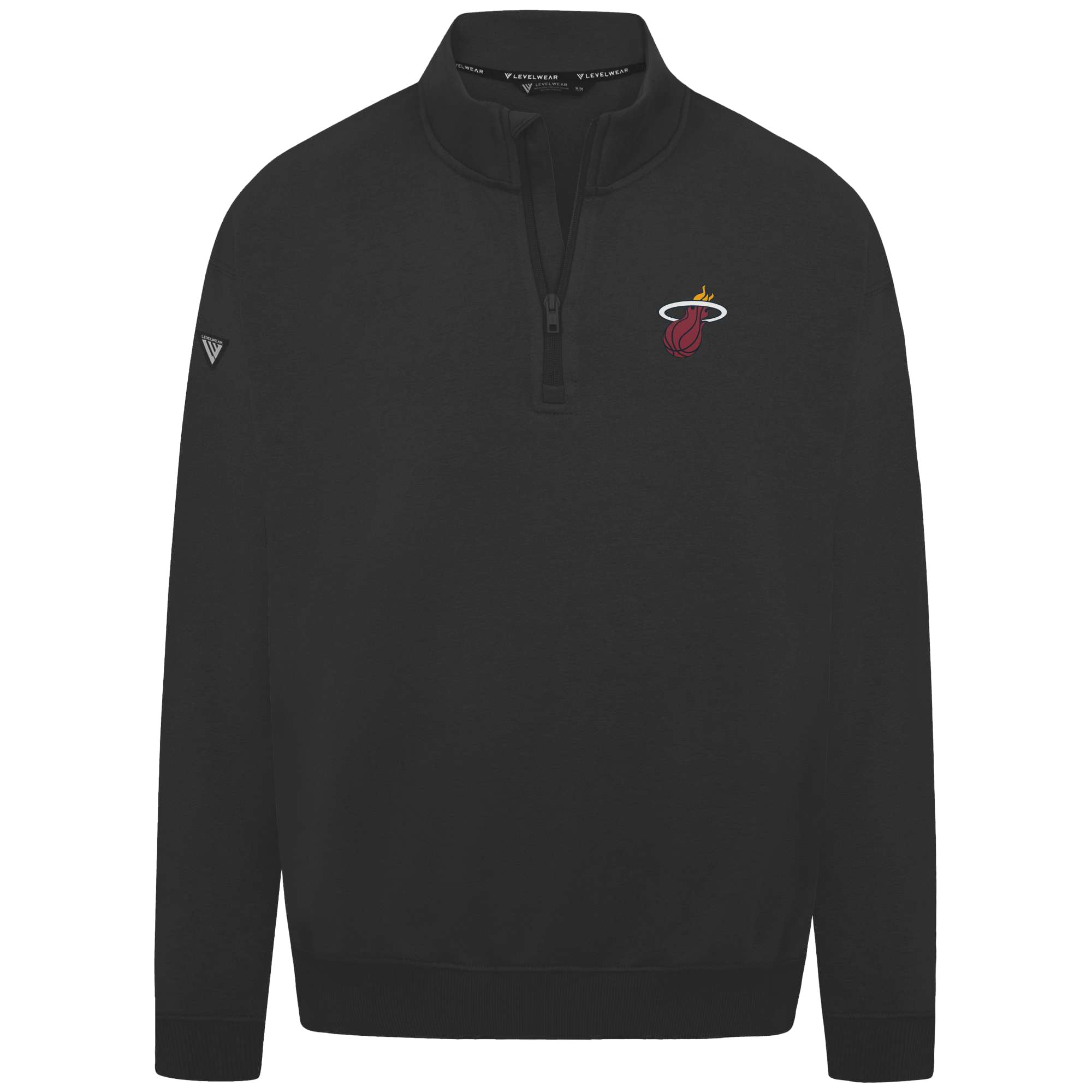 Pull Murray noir à fermeture éclair quart de tour pour homme Levelwear Miami Heat