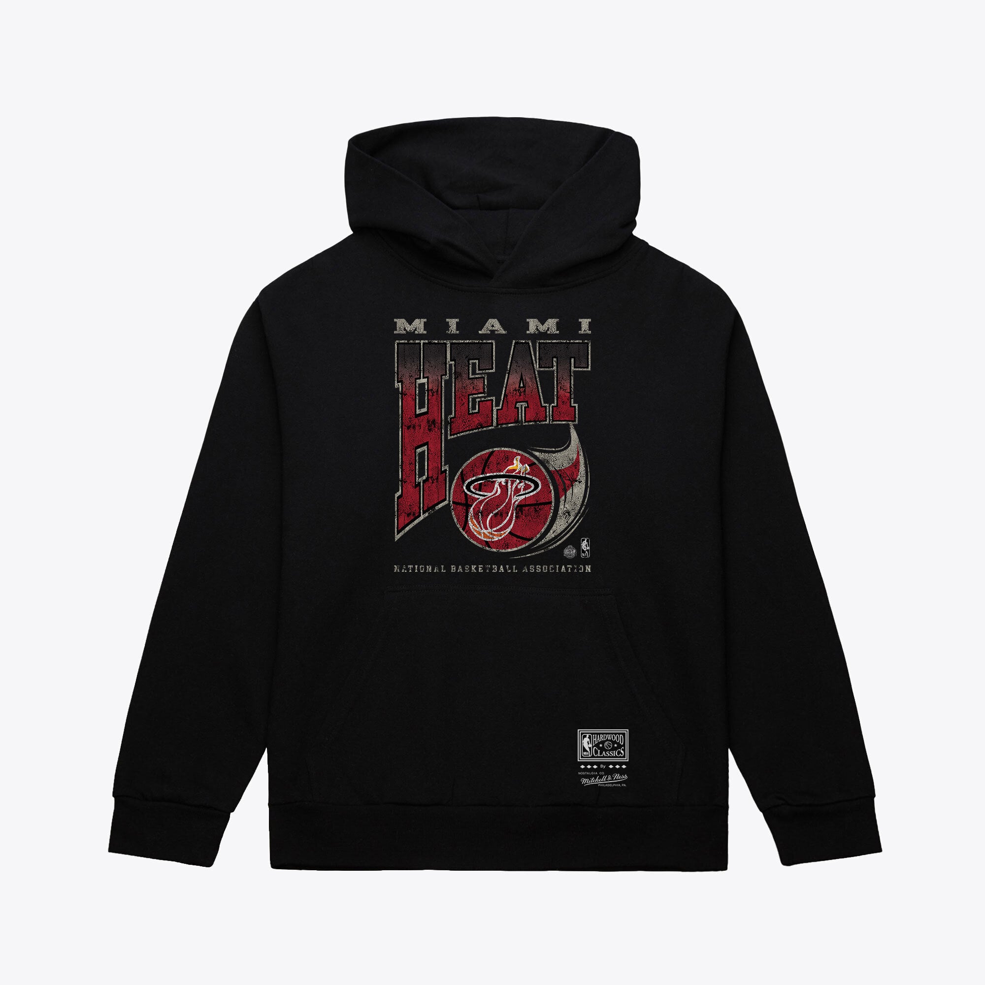 Men's Mitchell & Ness  Black Miami Heat Hardwood Classics Ball Out Hoodie