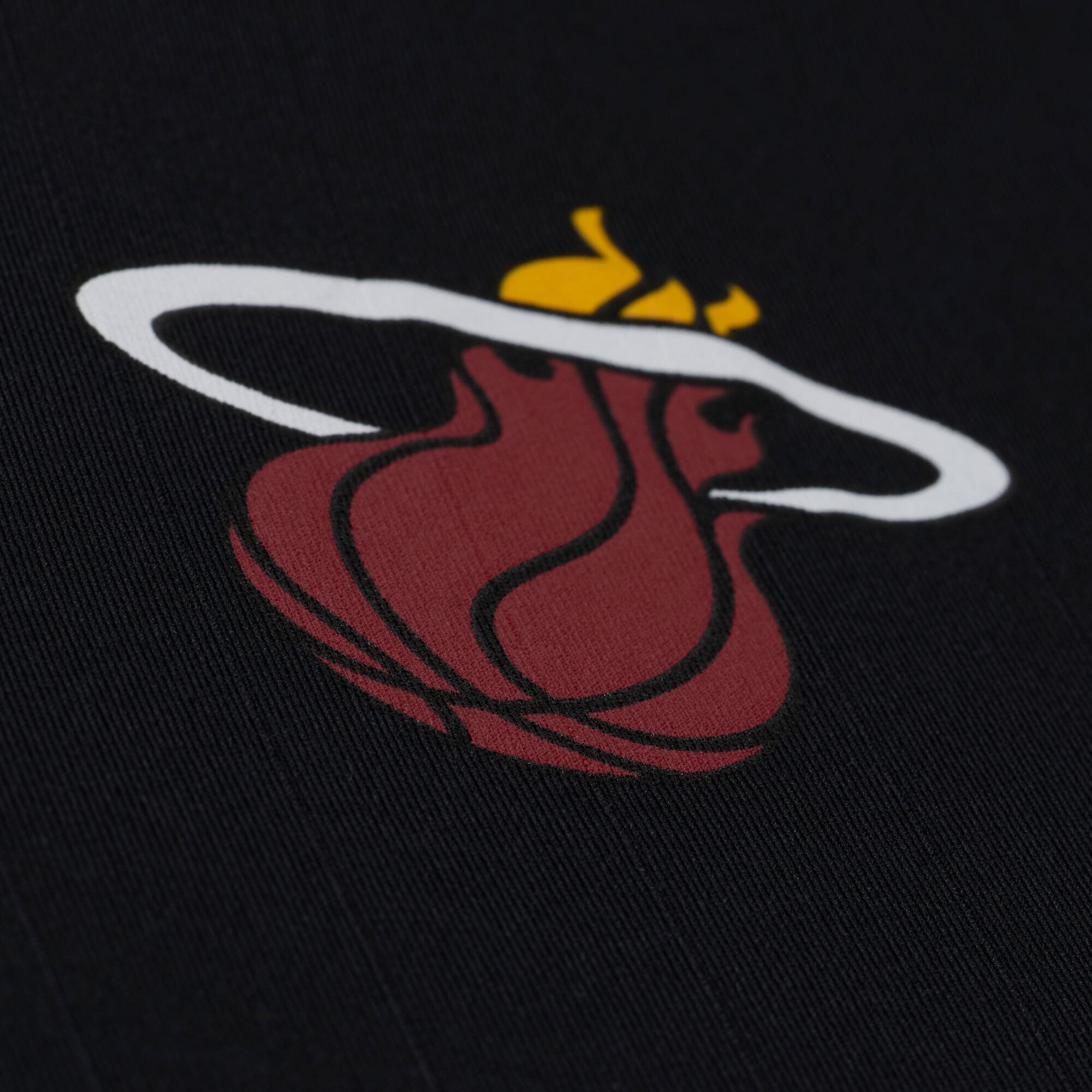 Men's Mitchell & Ness  Black Miami Heat Polo Jersey