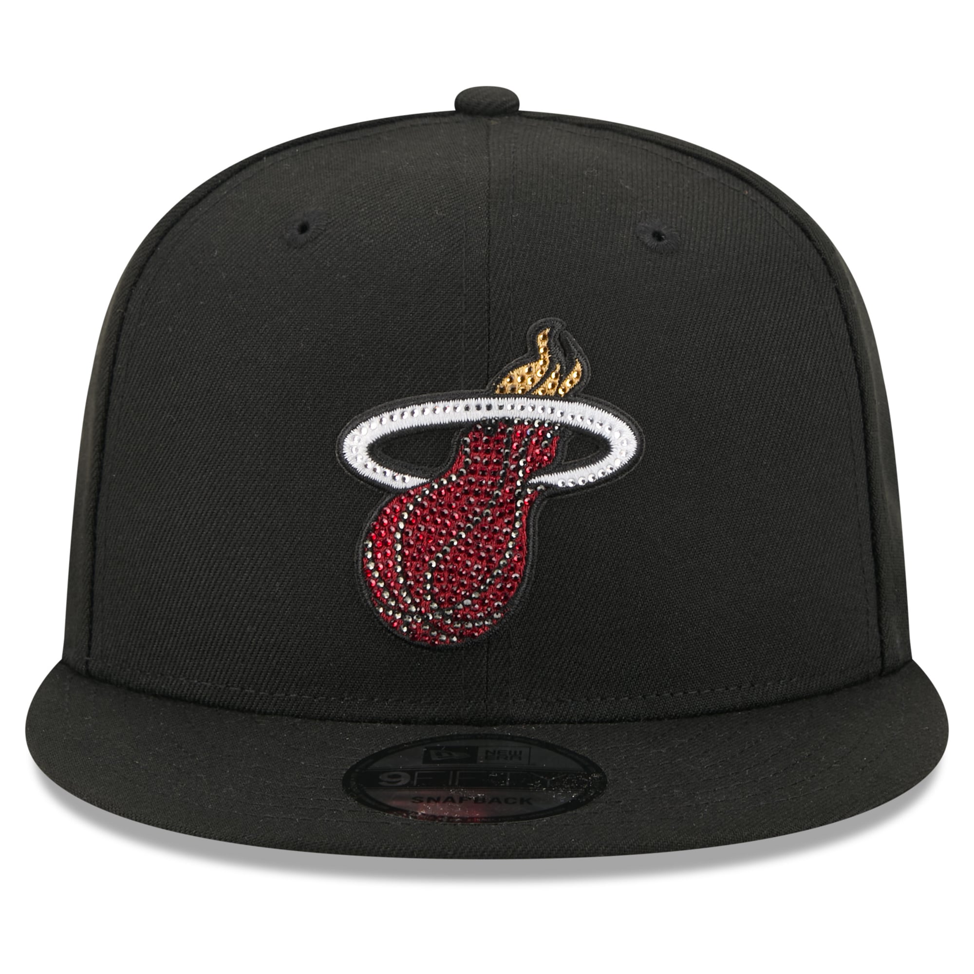 Men's New Era Black Miami Heat 2026 NBA Draft Crystal 9FIFTY Snapback Hat