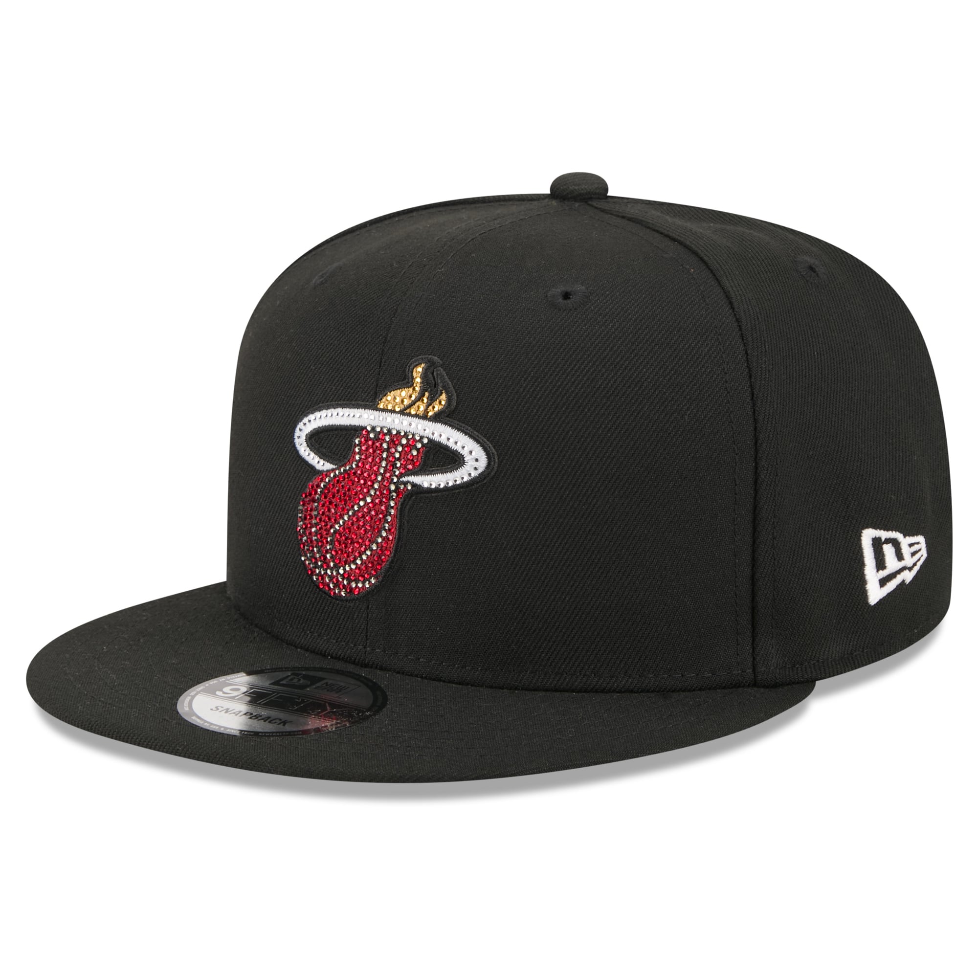 Men's Miami Heat New Era Black 2026 NBA Draft Crystal 9FIFTY Snapback Hat