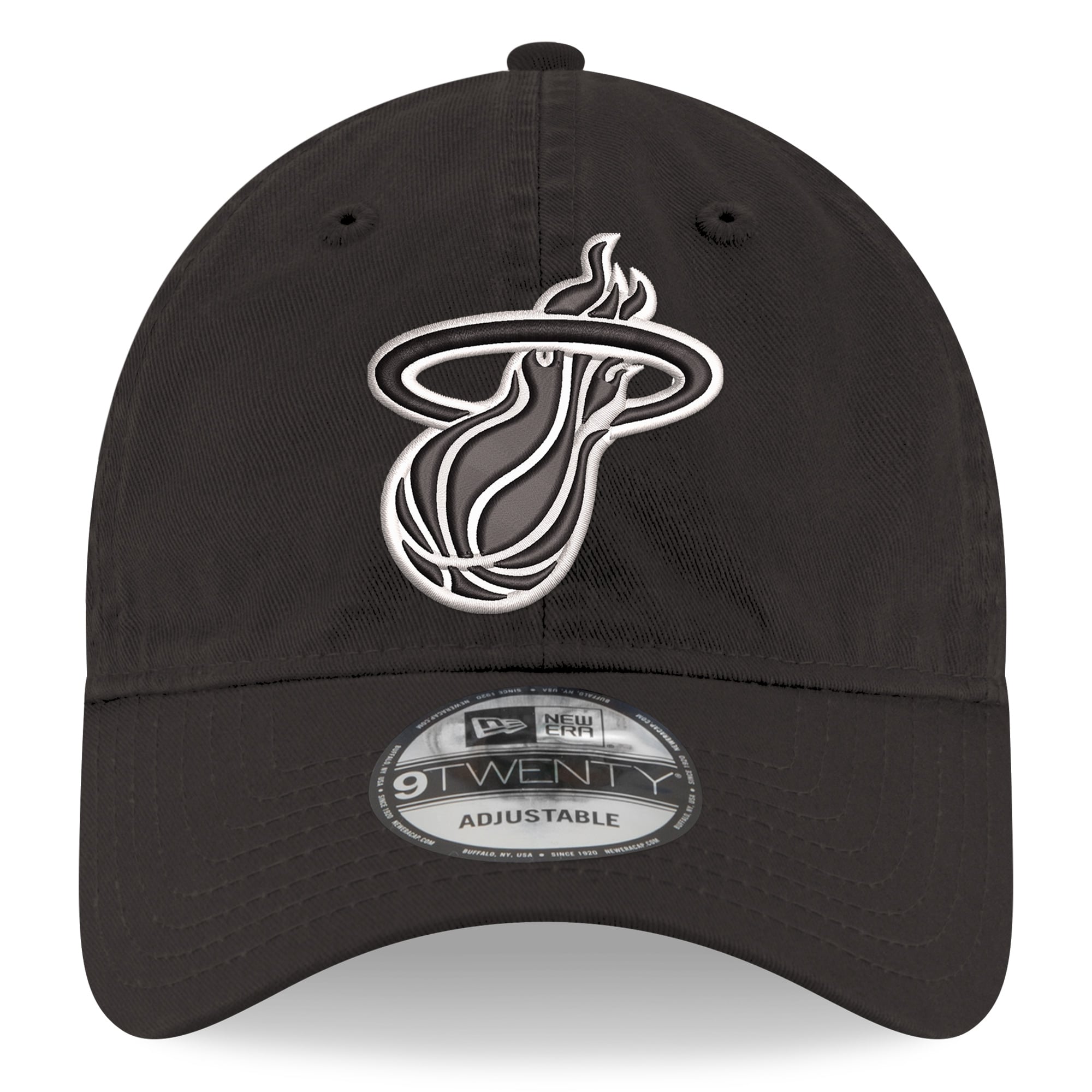 Men's New Era Black Miami Heat 9TWENTY Adjustable Hat