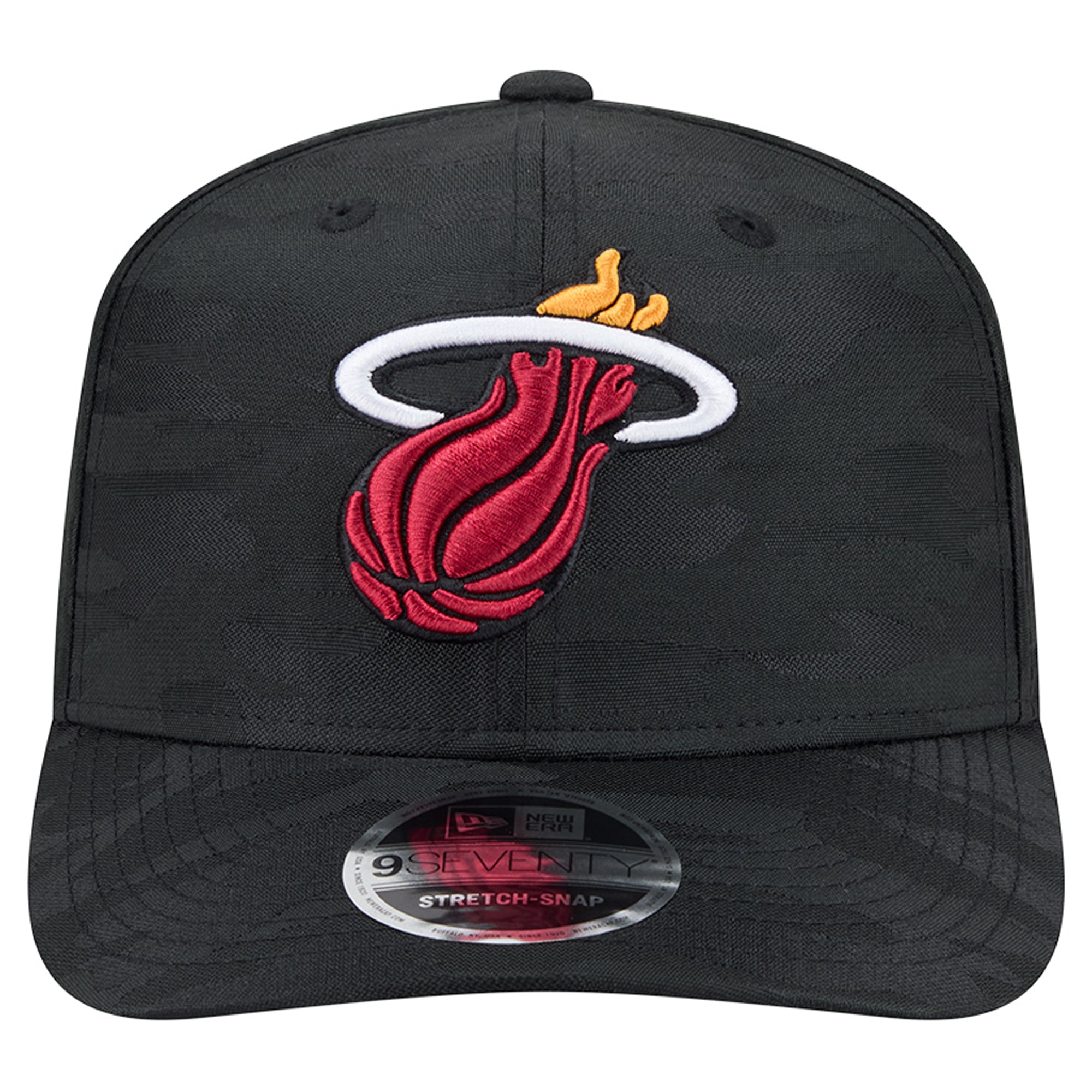 Casquette ajustable perforée New Era 9SEVENTY noire camouflage Miami Heat pour homme