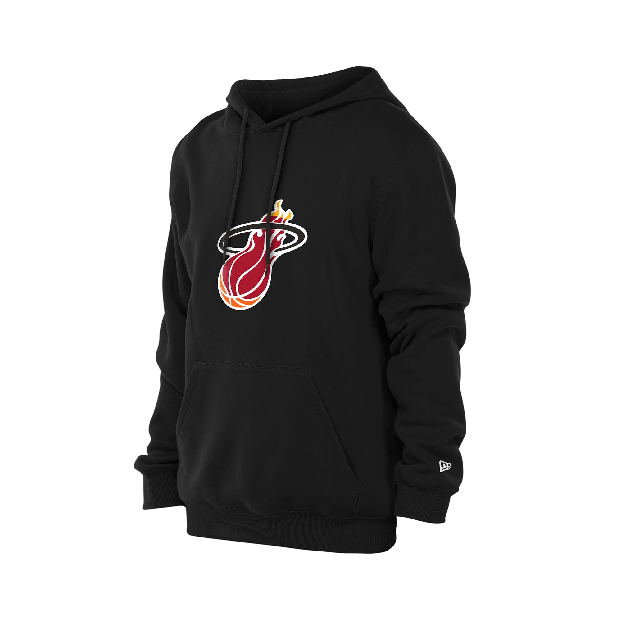 Men's New Era  Black Miami Heat Front Back Logo Hoodie