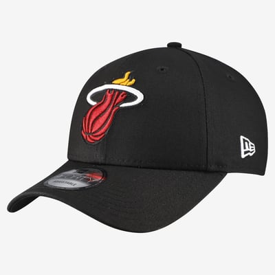 Miami Heat New Era Team 9FORTY Adjustable Hat - Black