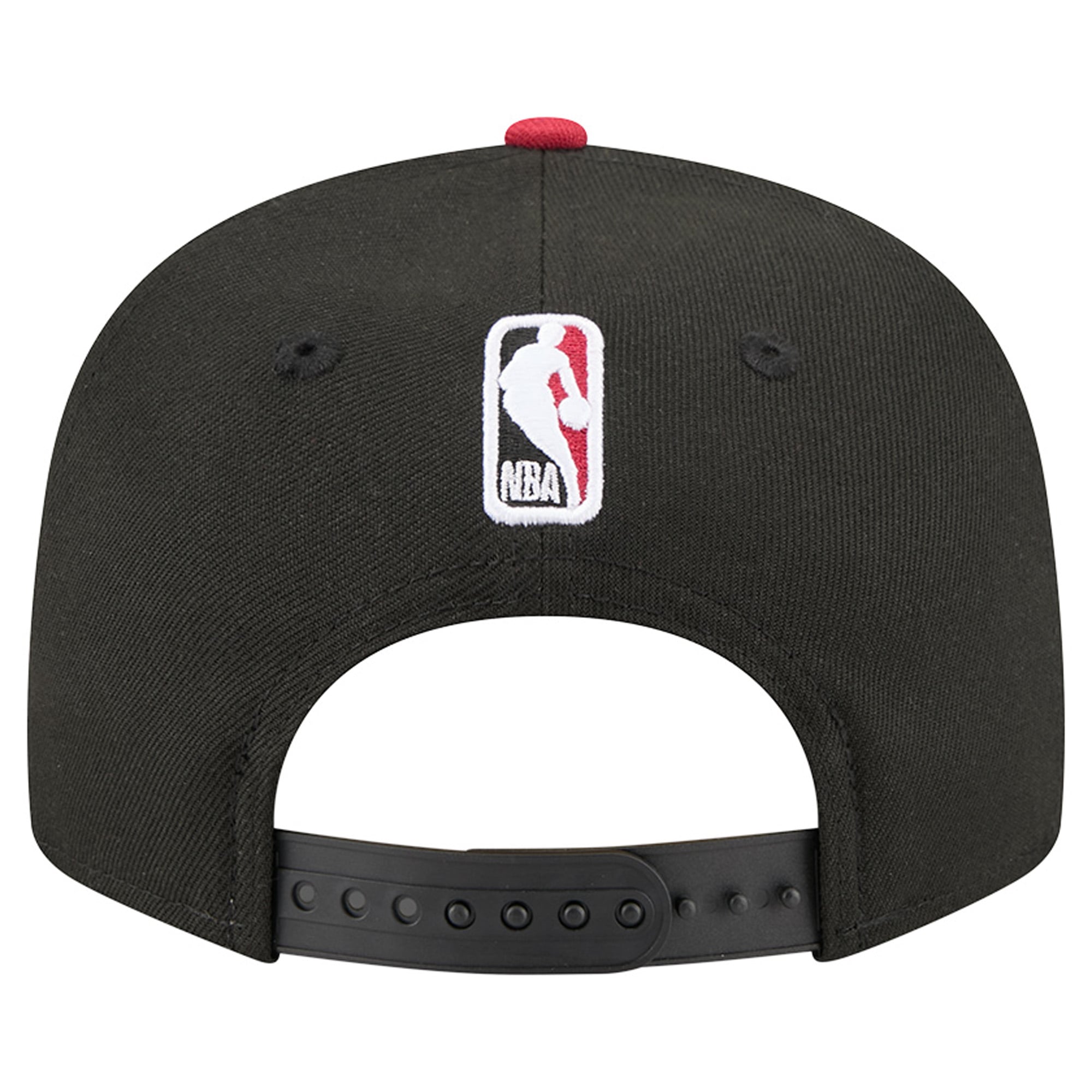 Men's New Era  Black Miami Heat Two-Tone 9FIFTY Snapback Hat