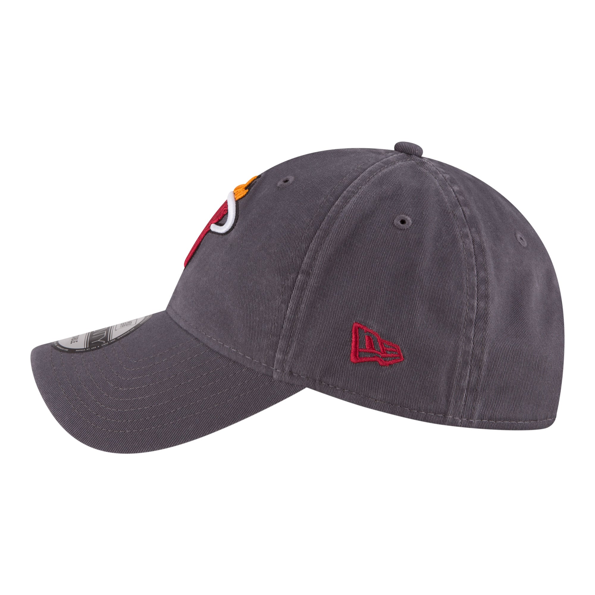 Men's New Era Charcoal Miami Heat Team 2.0 9TWENTY Adjustable Hat