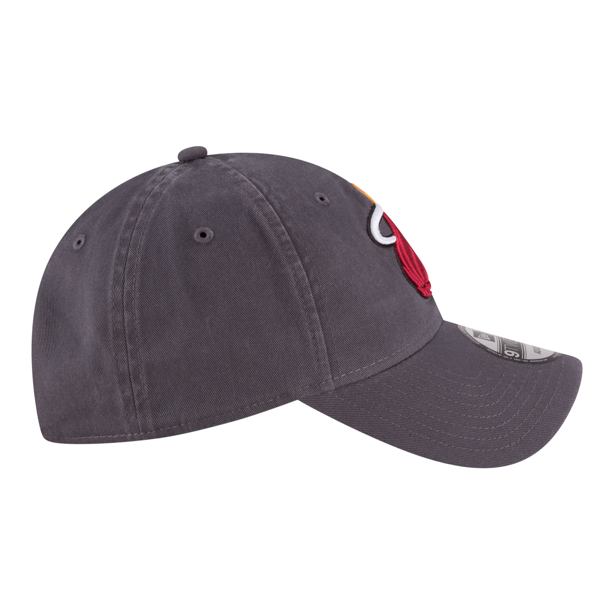 Men's New Era Charcoal Miami Heat Team 2.0 9TWENTY Adjustable Hat