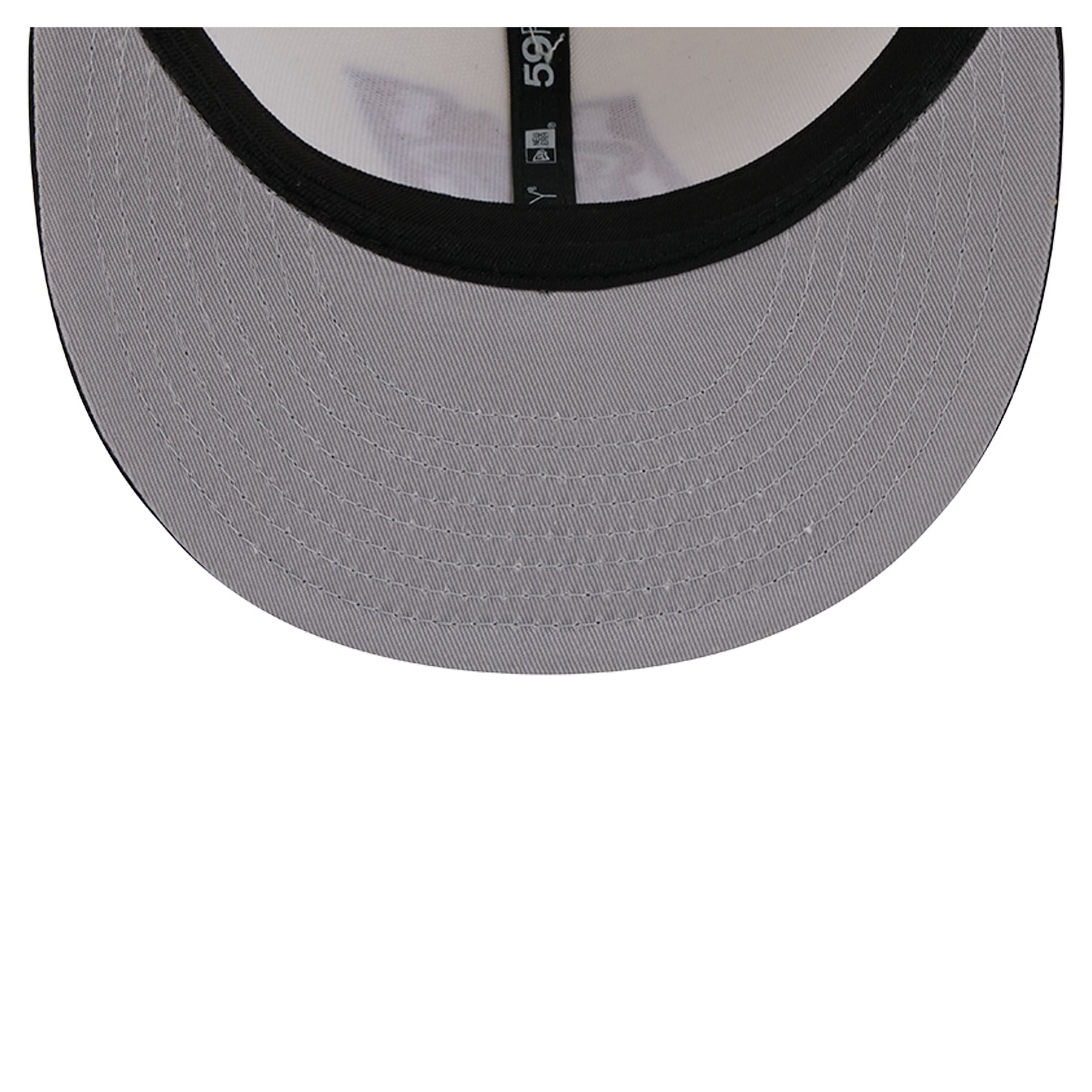 Men's New Era Cream/Black Miami Heat Deceptor 59FIFTY Fitted Hat