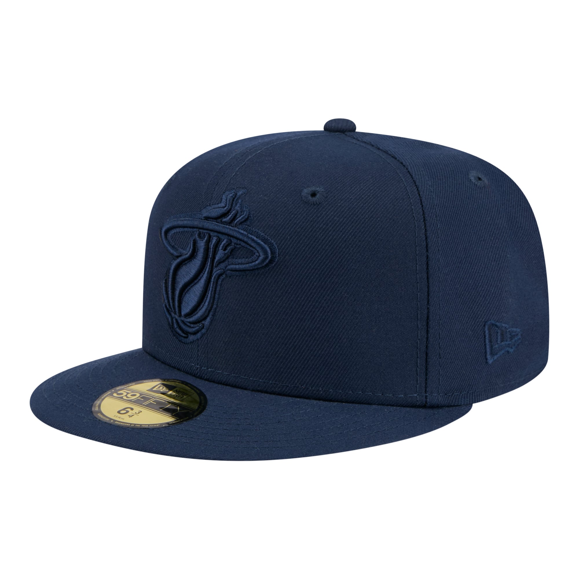 Men's Miami Heat New Era Navy Tonal Color Pack 59FIFTY Fitted Hat